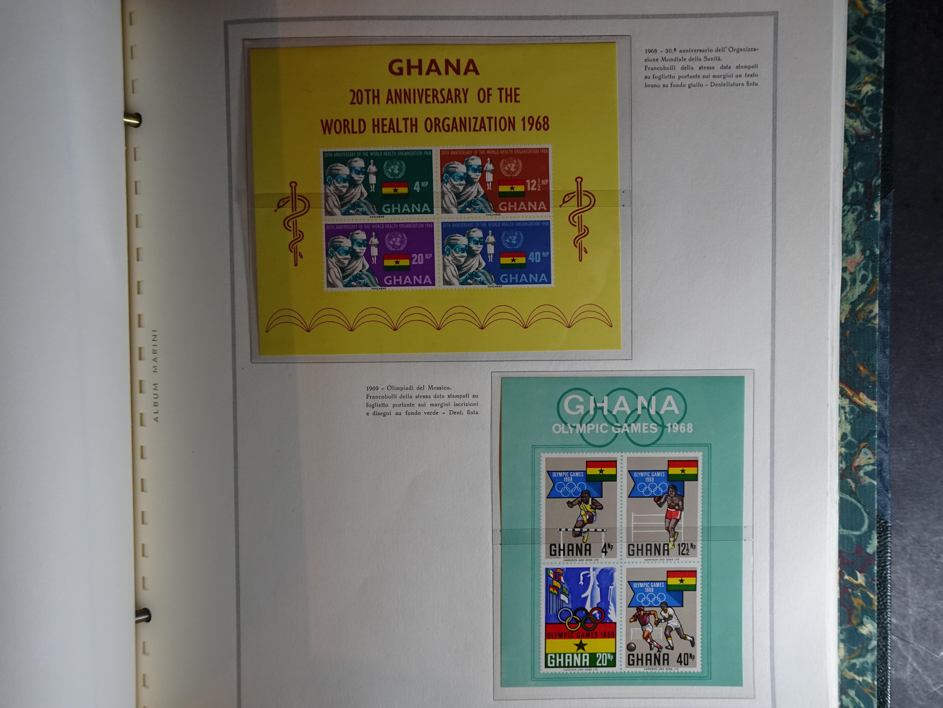 Verzameling in Marini album met Ethiopië, Ghana  Libië, Somalië en Sudan, leuke koop met veel motief. 83