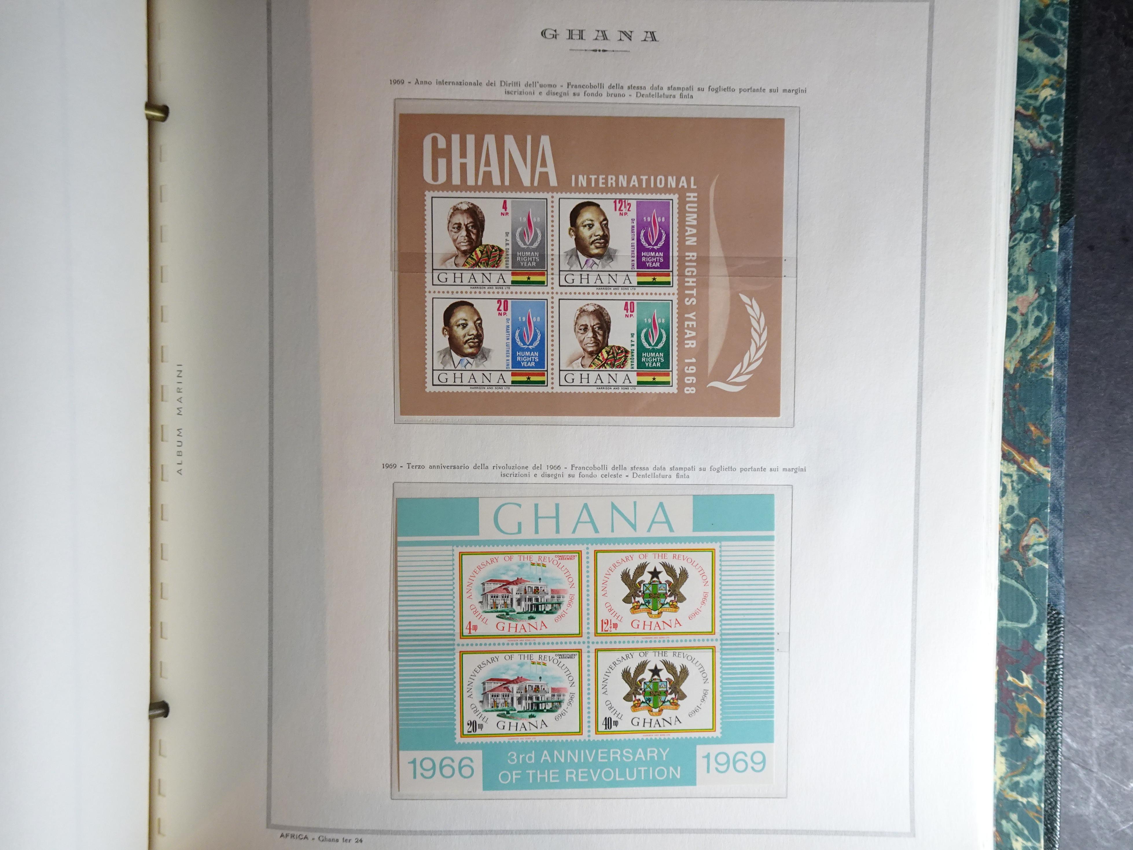 Verzameling in Marini album met Ethiopië, Ghana  Libië, Somalië en Sudan, leuke koop met veel motief. 85