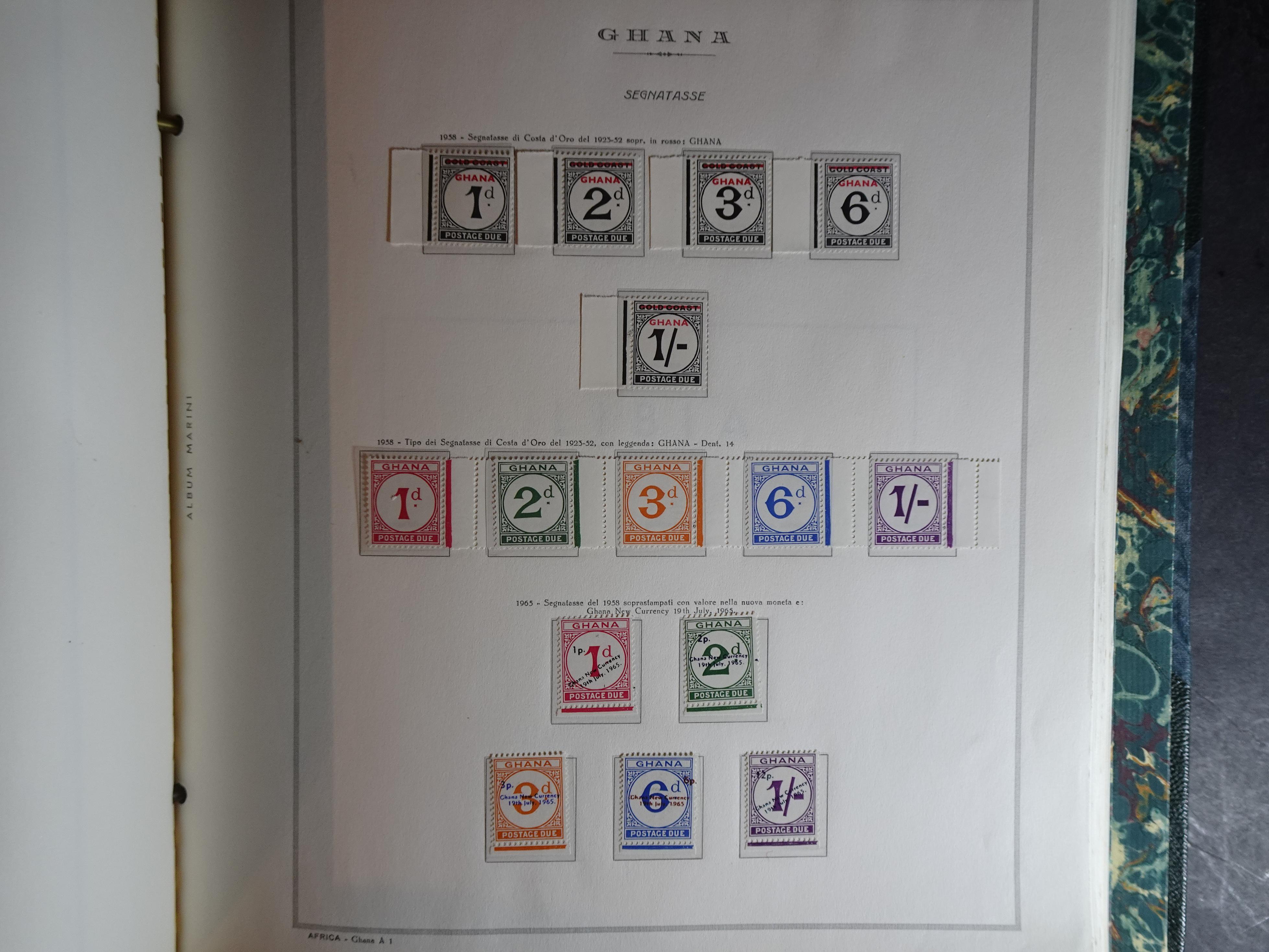 Verzameling in Marini album met Ethiopië, Ghana  Libië, Somalië en Sudan, leuke koop met veel motief. 86