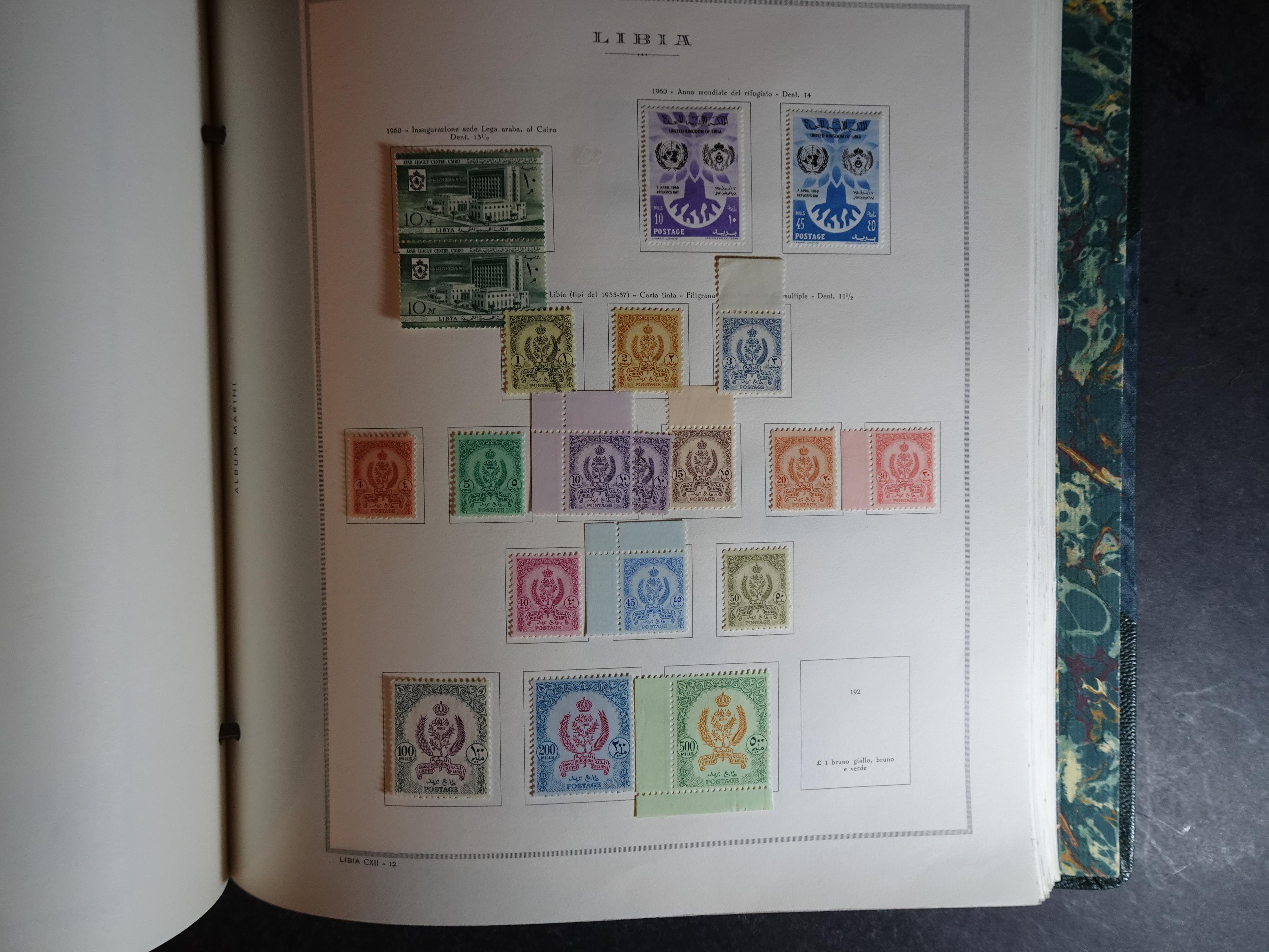 Verzameling in Marini album met Ethiopië, Ghana  Libië, Somalië en Sudan, leuke koop met veel motief. 93