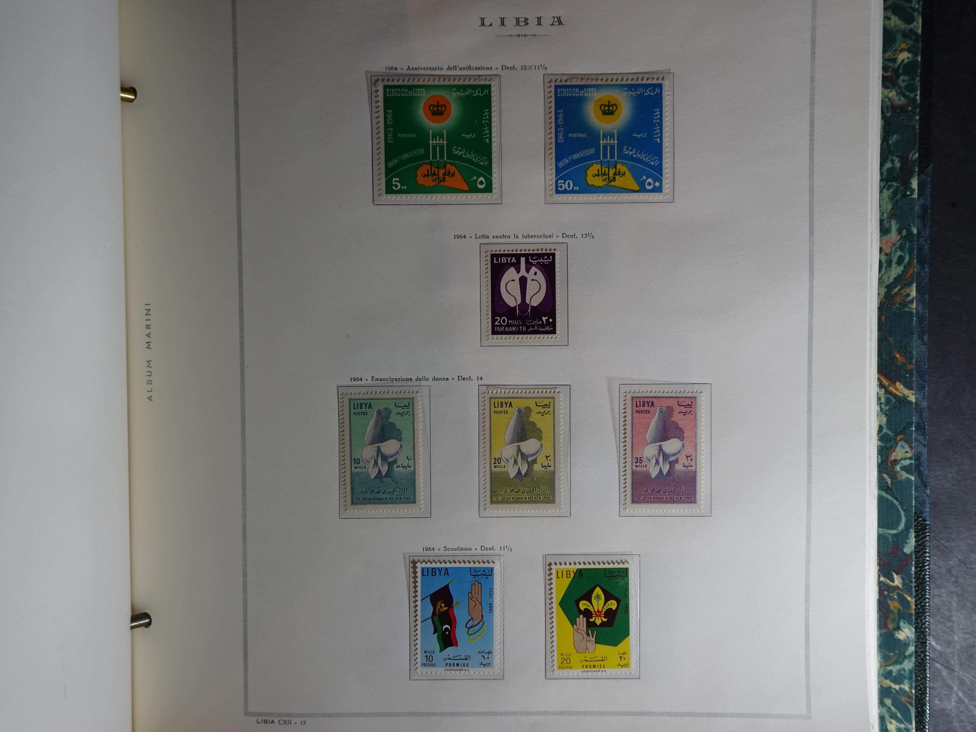 Verzameling in Marini album met Ethiopië, Ghana  Libië, Somalië en Sudan, leuke koop met veel motief. 98