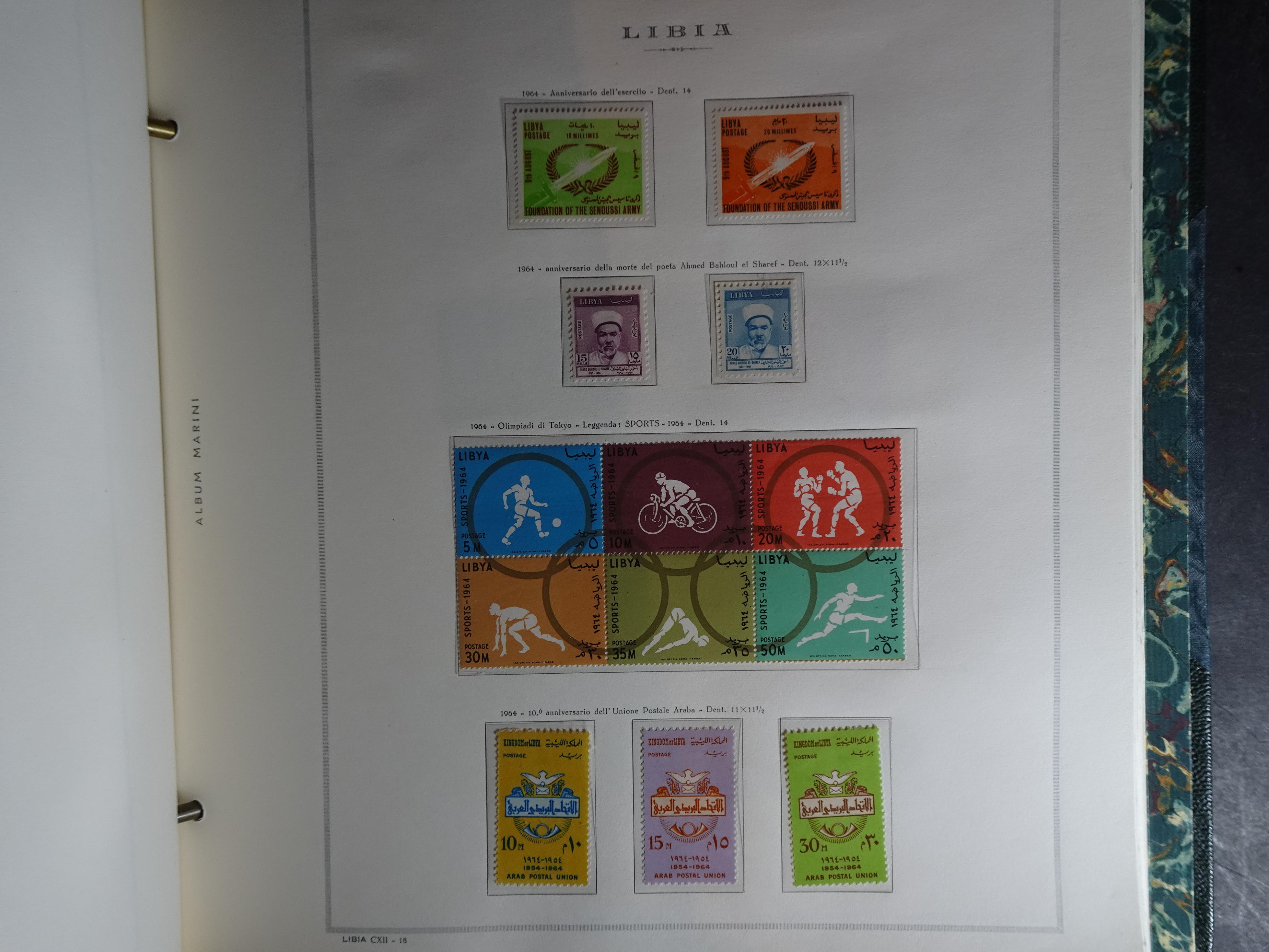 Verzameling in Marini album met Ethiopië, Ghana  Libië, Somalië en Sudan, leuke koop met veel motief. 99