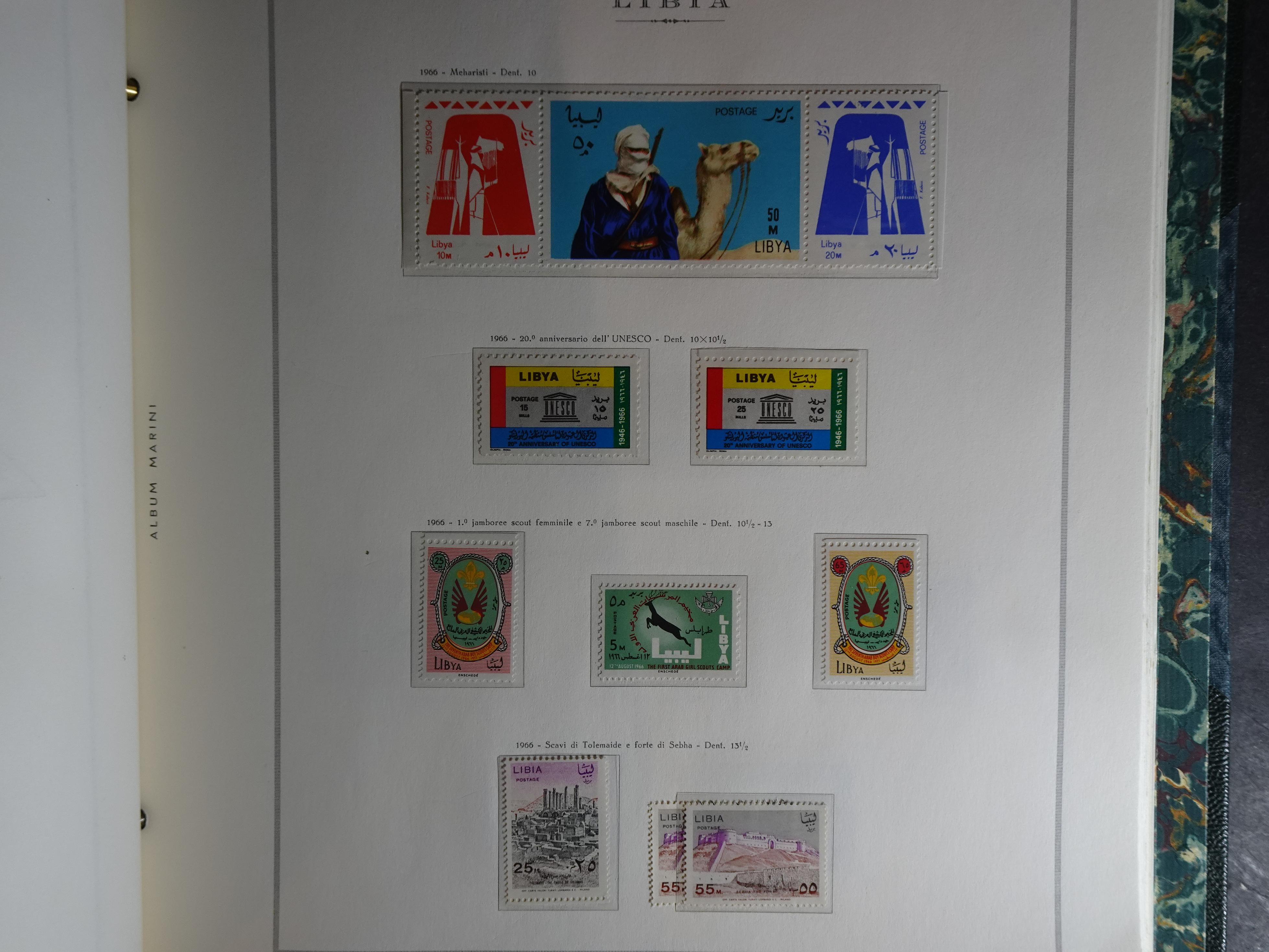 Verzameling in Marini album met Ethiopië, Ghana  Libië, Somalië en Sudan, leuke koop met veel motief. 105