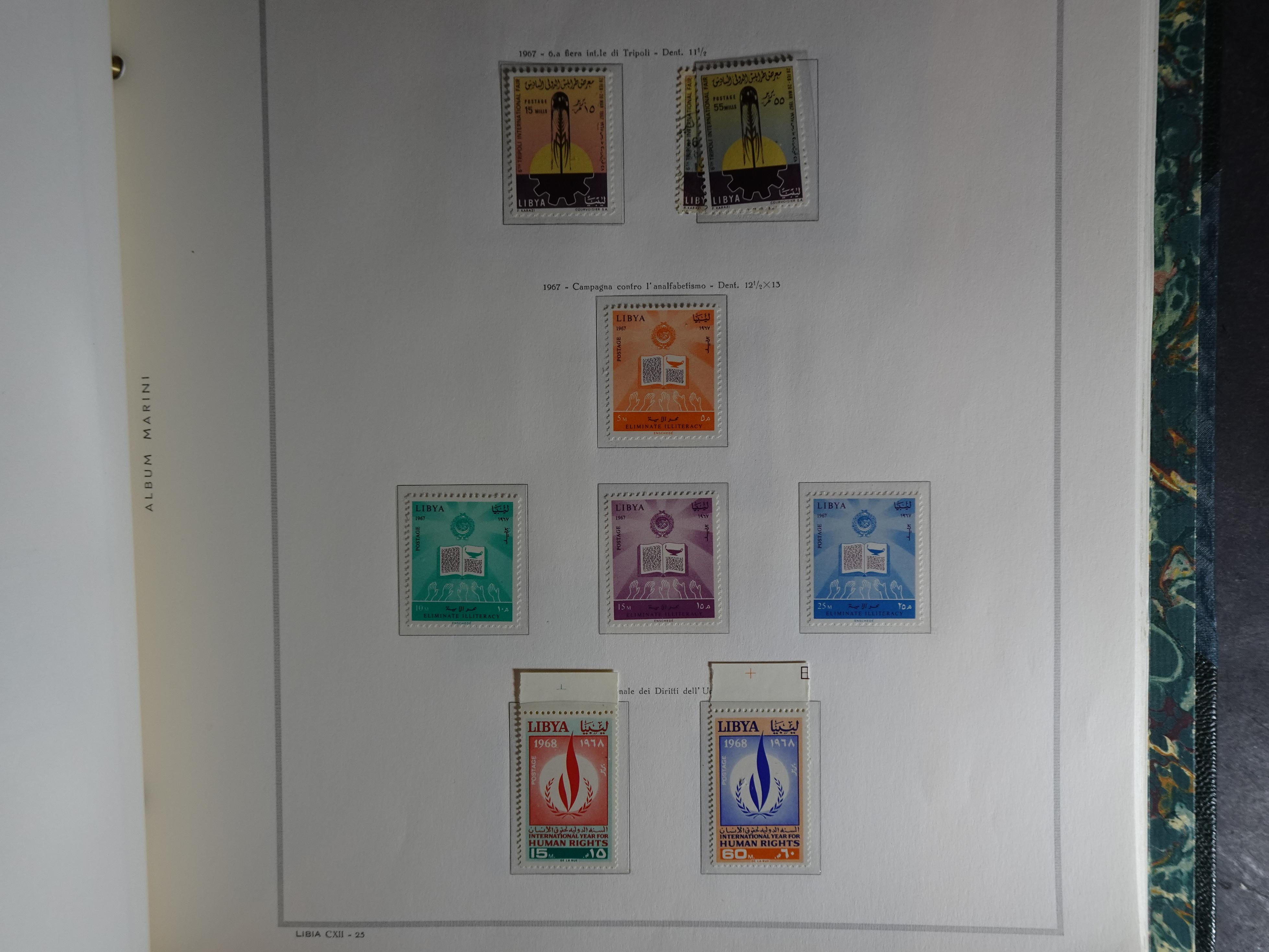 Verzameling in Marini album met Ethiopië, Ghana  Libië, Somalië en Sudan, leuke koop met veel motief. 107