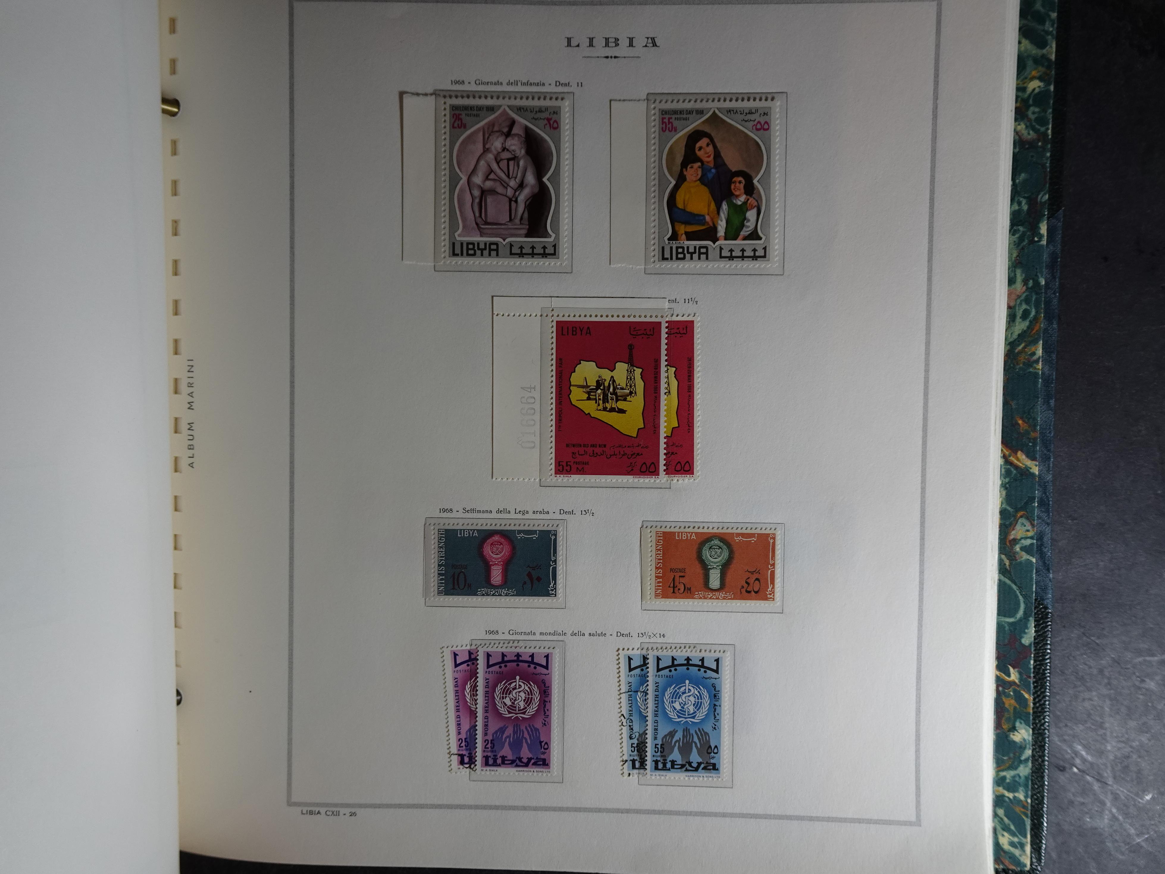 Verzameling in Marini album met Ethiopië, Ghana  Libië, Somalië en Sudan, leuke koop met veel motief. 108