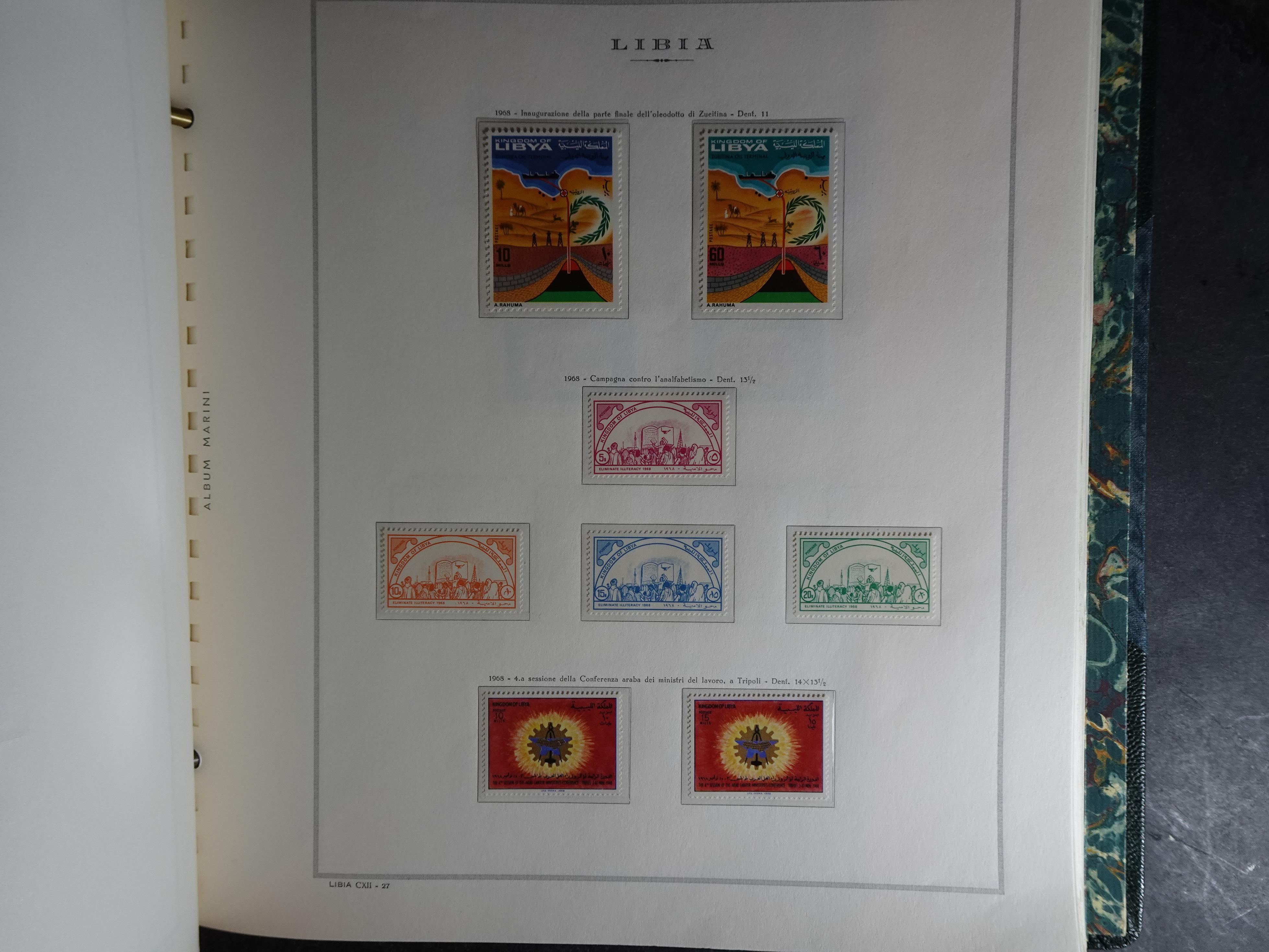 Verzameling in Marini album met Ethiopië, Ghana  Libië, Somalië en Sudan, leuke koop met veel motief. 109