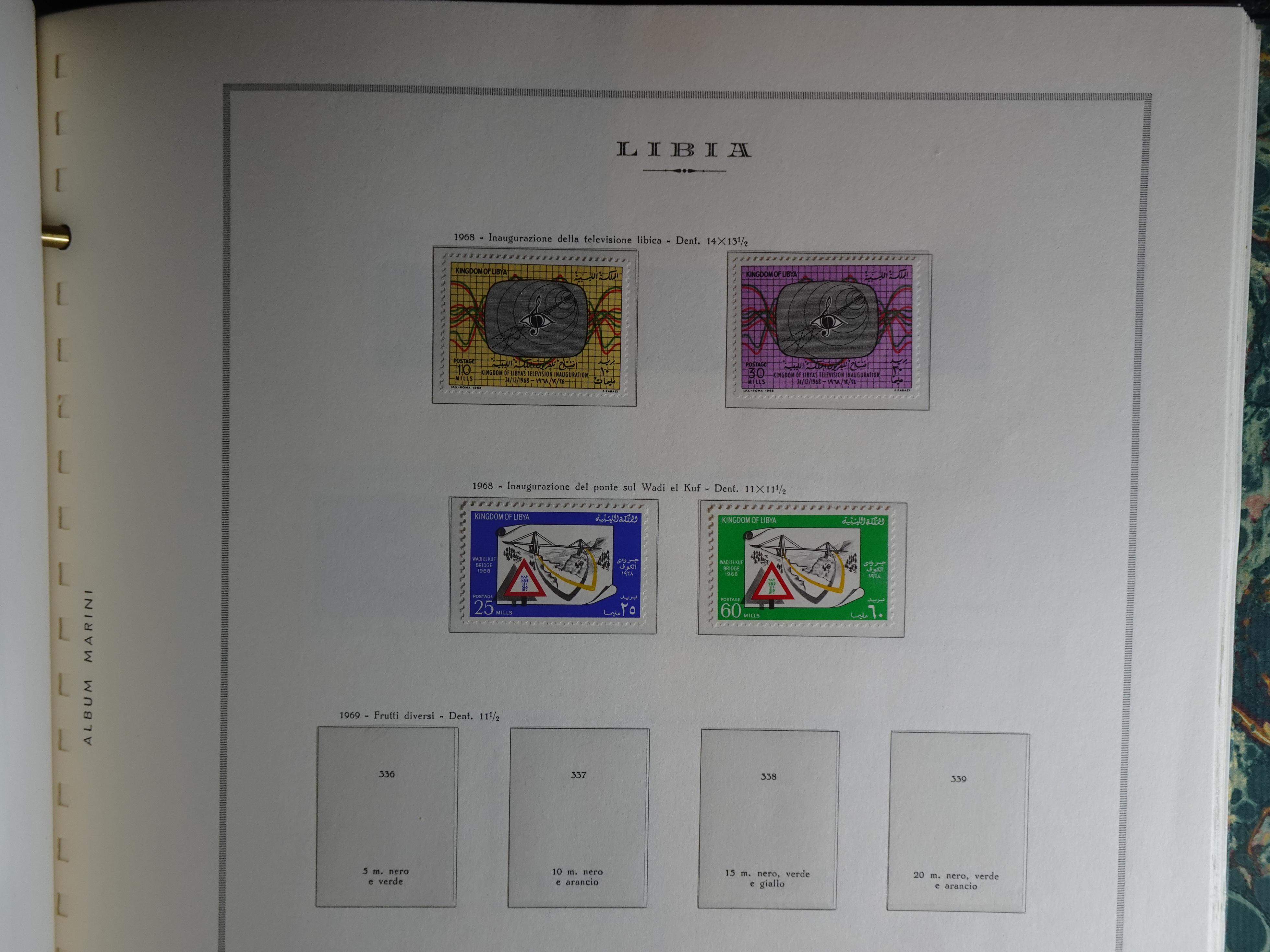 Verzameling in Marini album met Ethiopië, Ghana  Libië, Somalië en Sudan, leuke koop met veel motief. 110