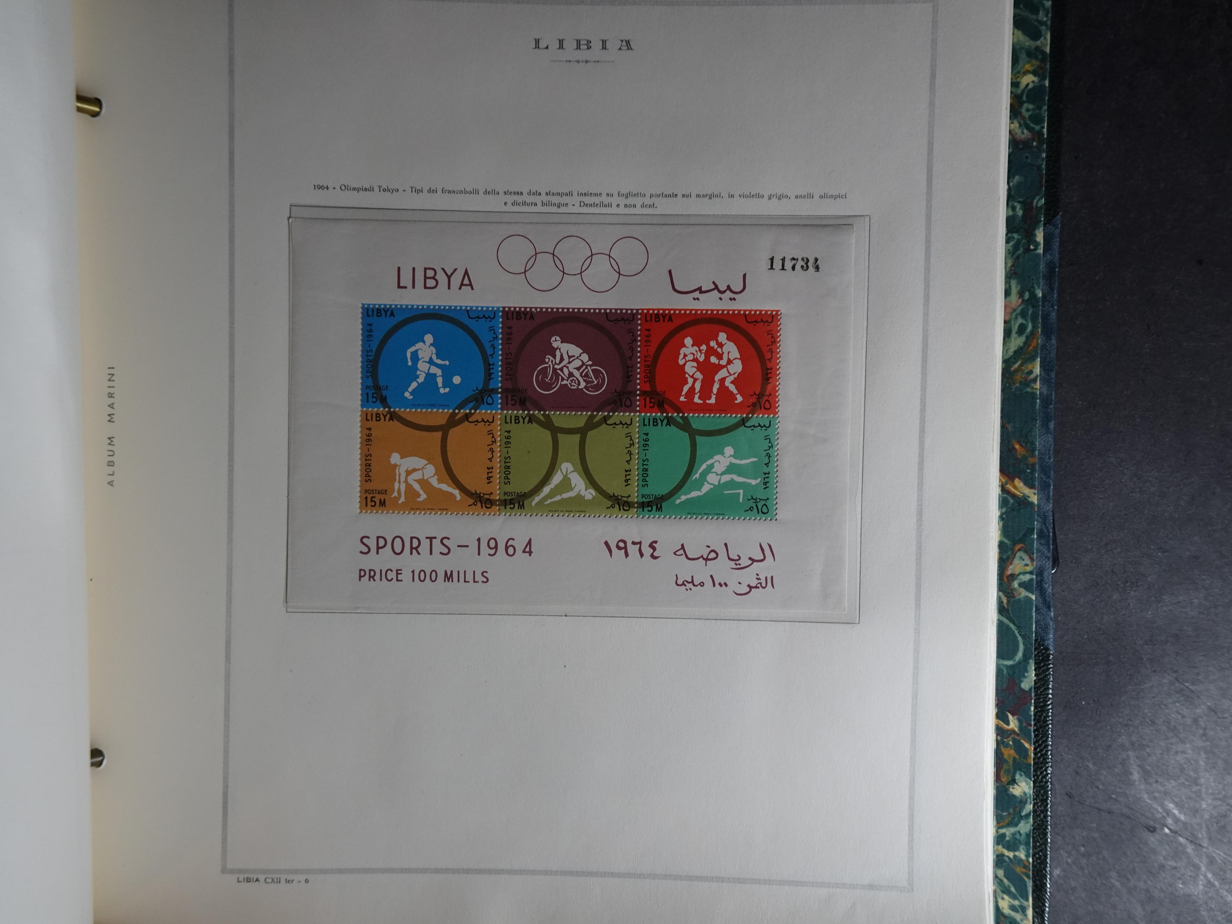 Verzameling in Marini album met Ethiopië, Ghana  Libië, Somalië en Sudan, leuke koop met veel motief. 121