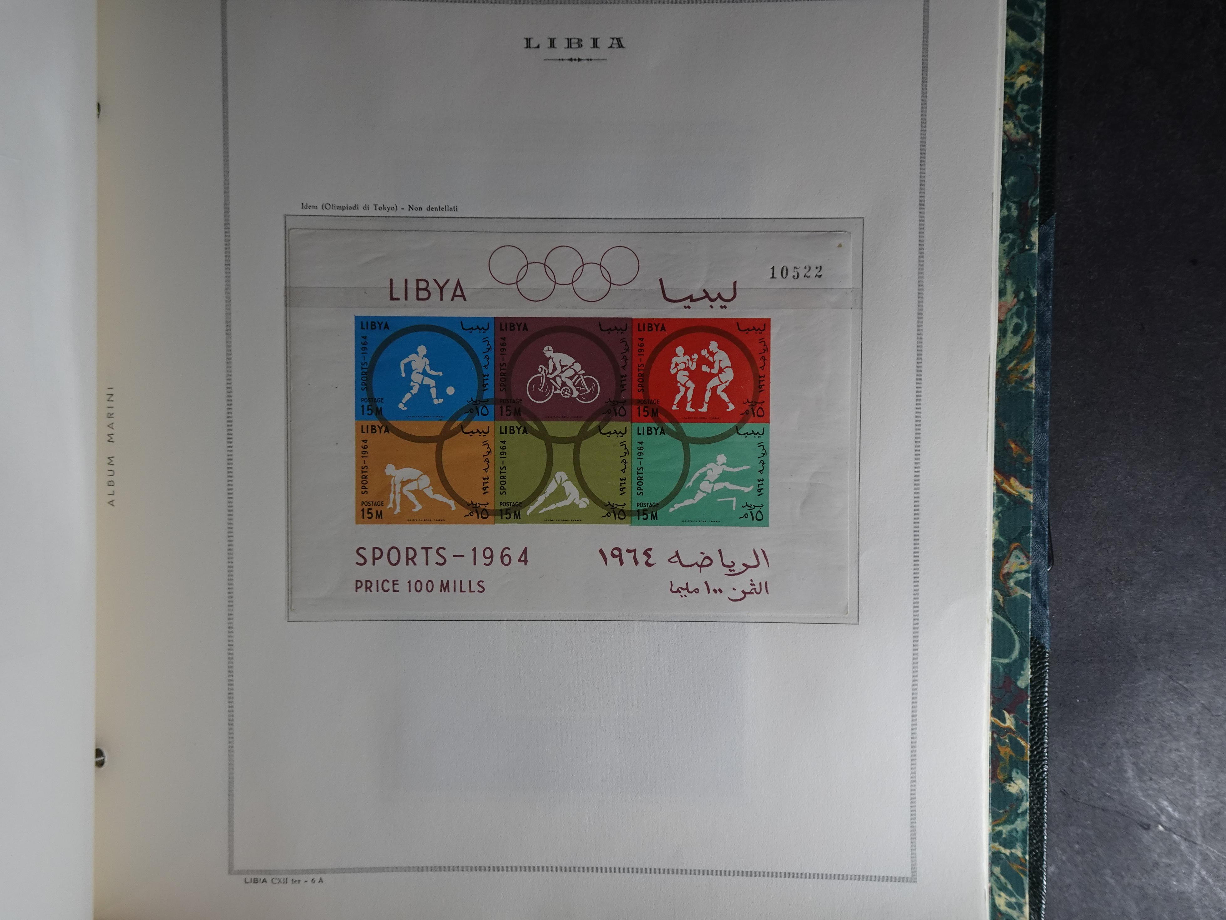 Verzameling in Marini album met Ethiopië, Ghana  Libië, Somalië en Sudan, leuke koop met veel motief. 122