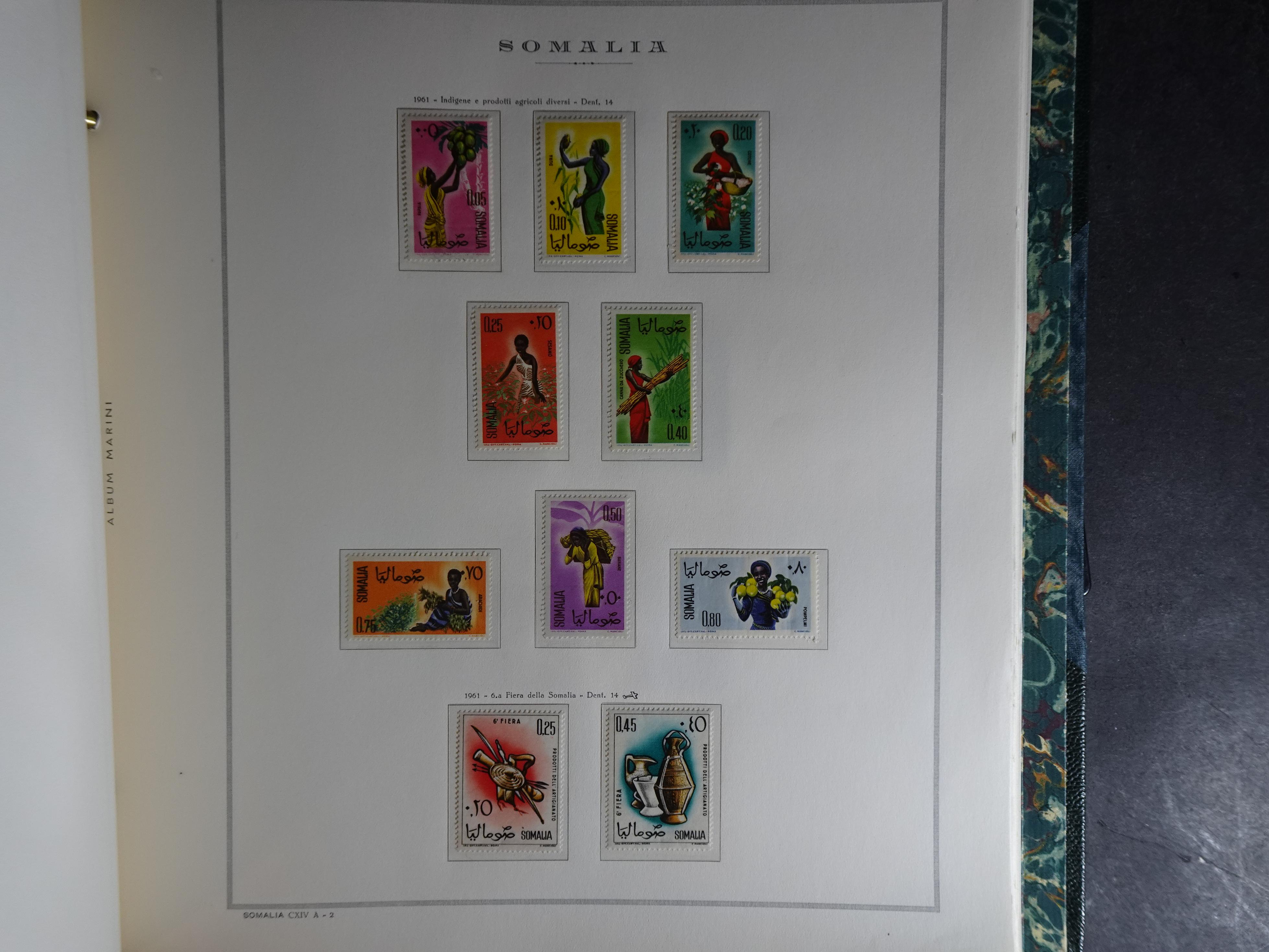 Verzameling in Marini album met Ethiopië, Ghana  Libië, Somalië en Sudan, leuke koop met veel motief. 130