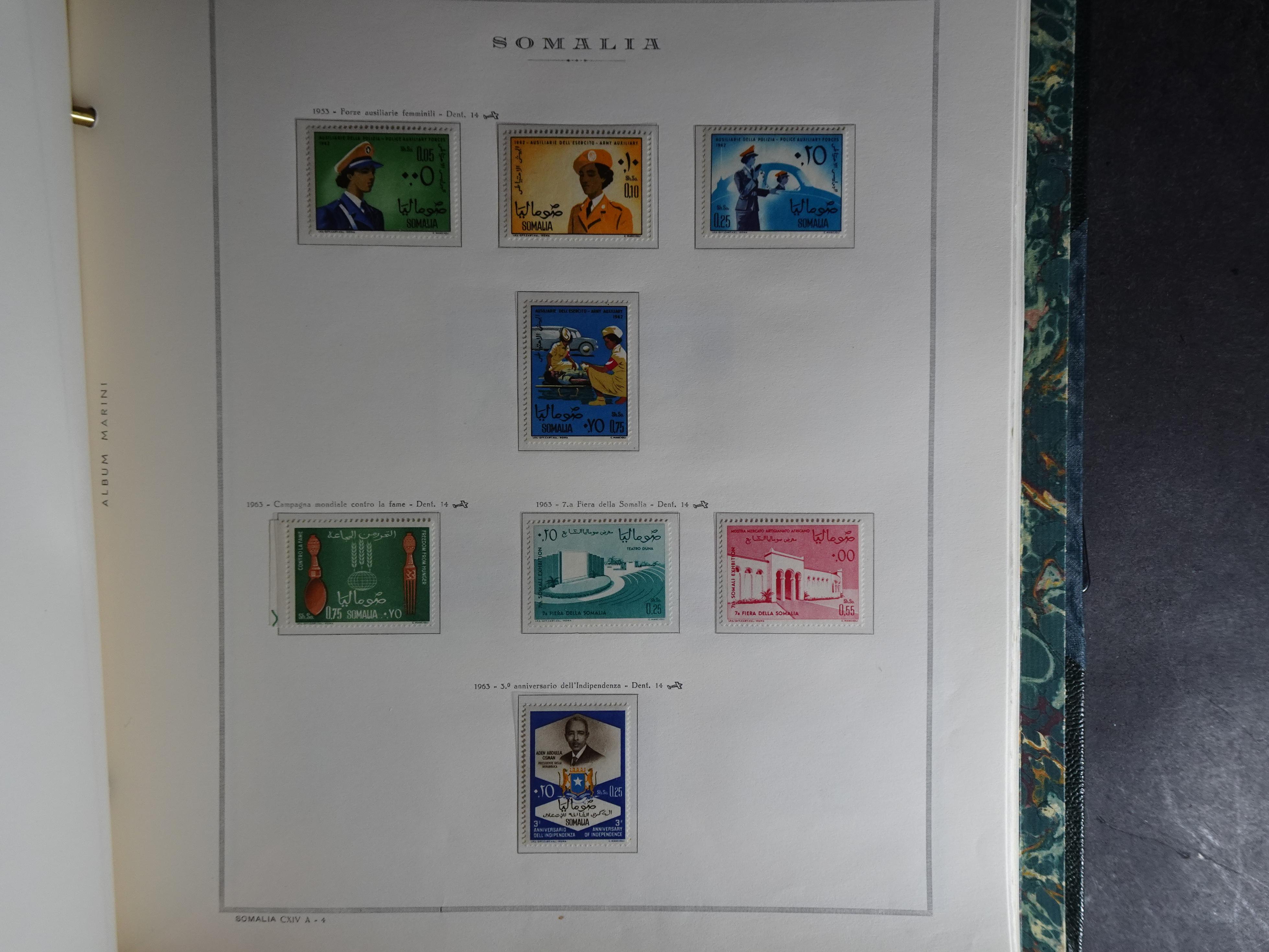 Verzameling in Marini album met Ethiopië, Ghana  Libië, Somalië en Sudan, leuke koop met veel motief. 132