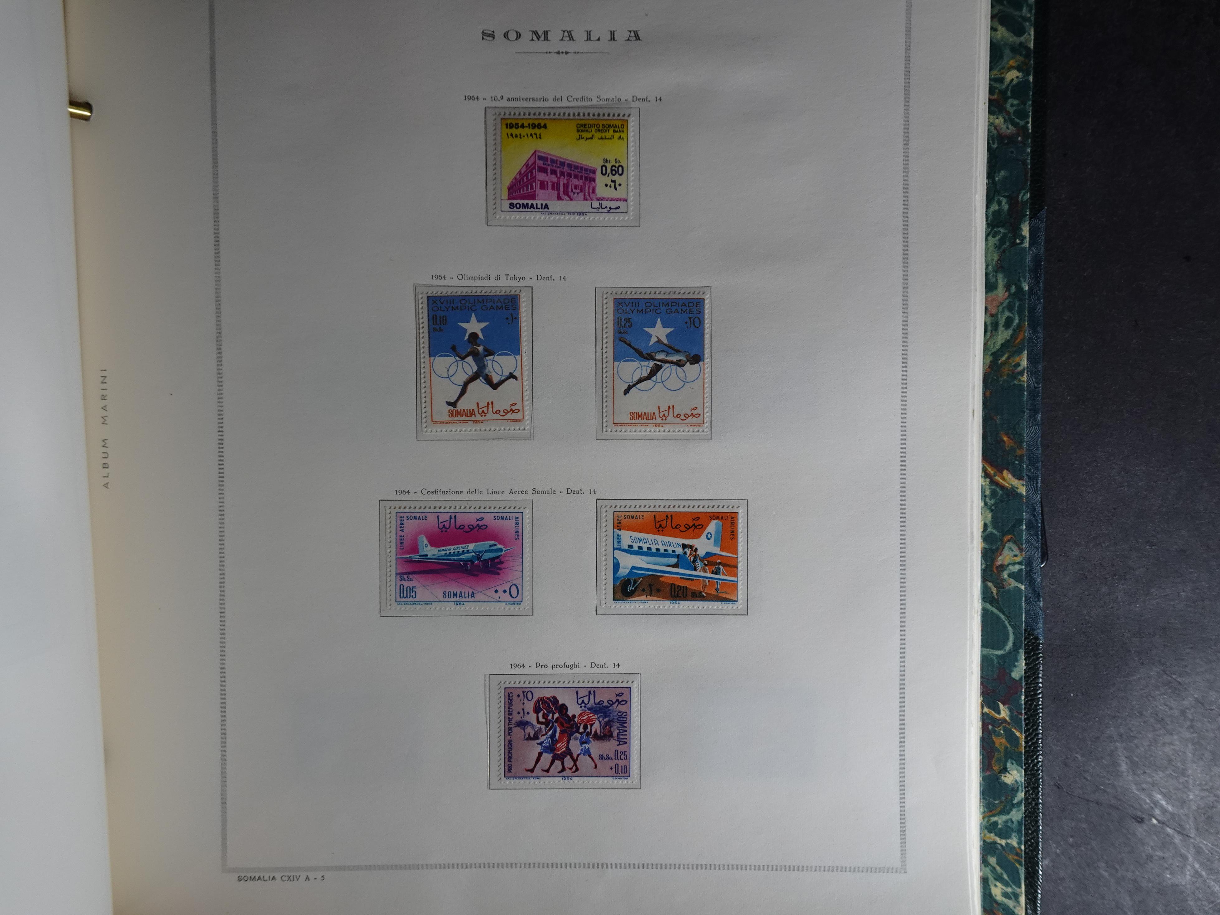 Verzameling in Marini album met Ethiopië, Ghana  Libië, Somalië en Sudan, leuke koop met veel motief. 133