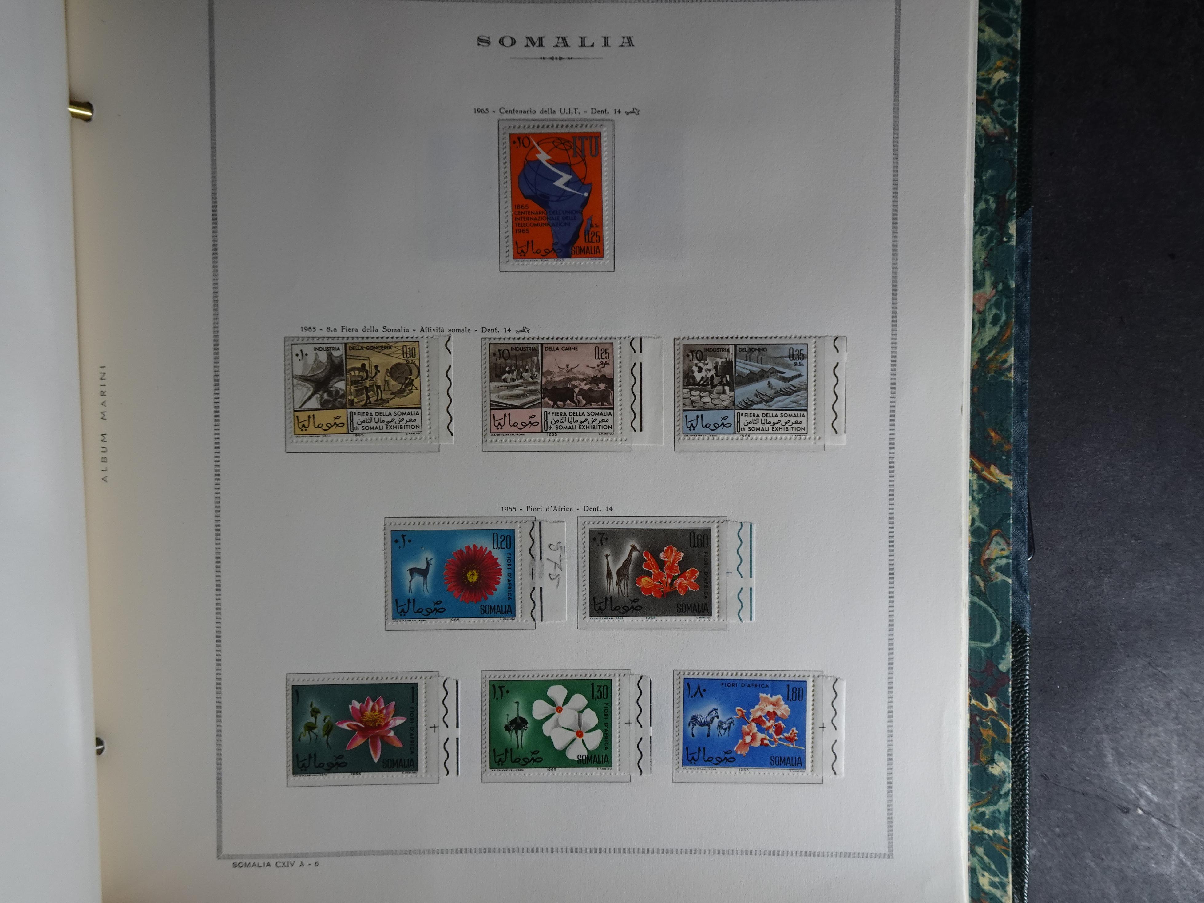 Verzameling in Marini album met Ethiopië, Ghana  Libië, Somalië en Sudan, leuke koop met veel motief. 134