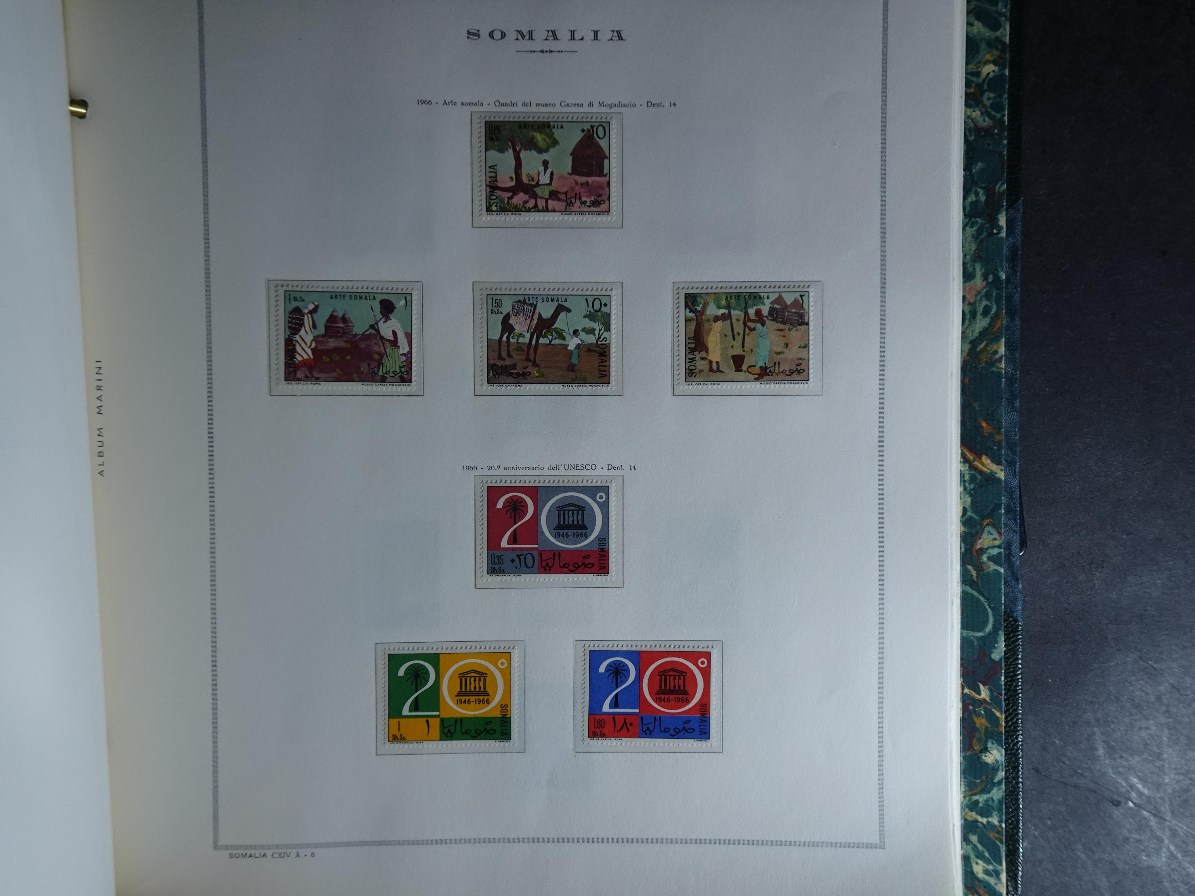 Verzameling in Marini album met Ethiopië, Ghana  Libië, Somalië en Sudan, leuke koop met veel motief. 136