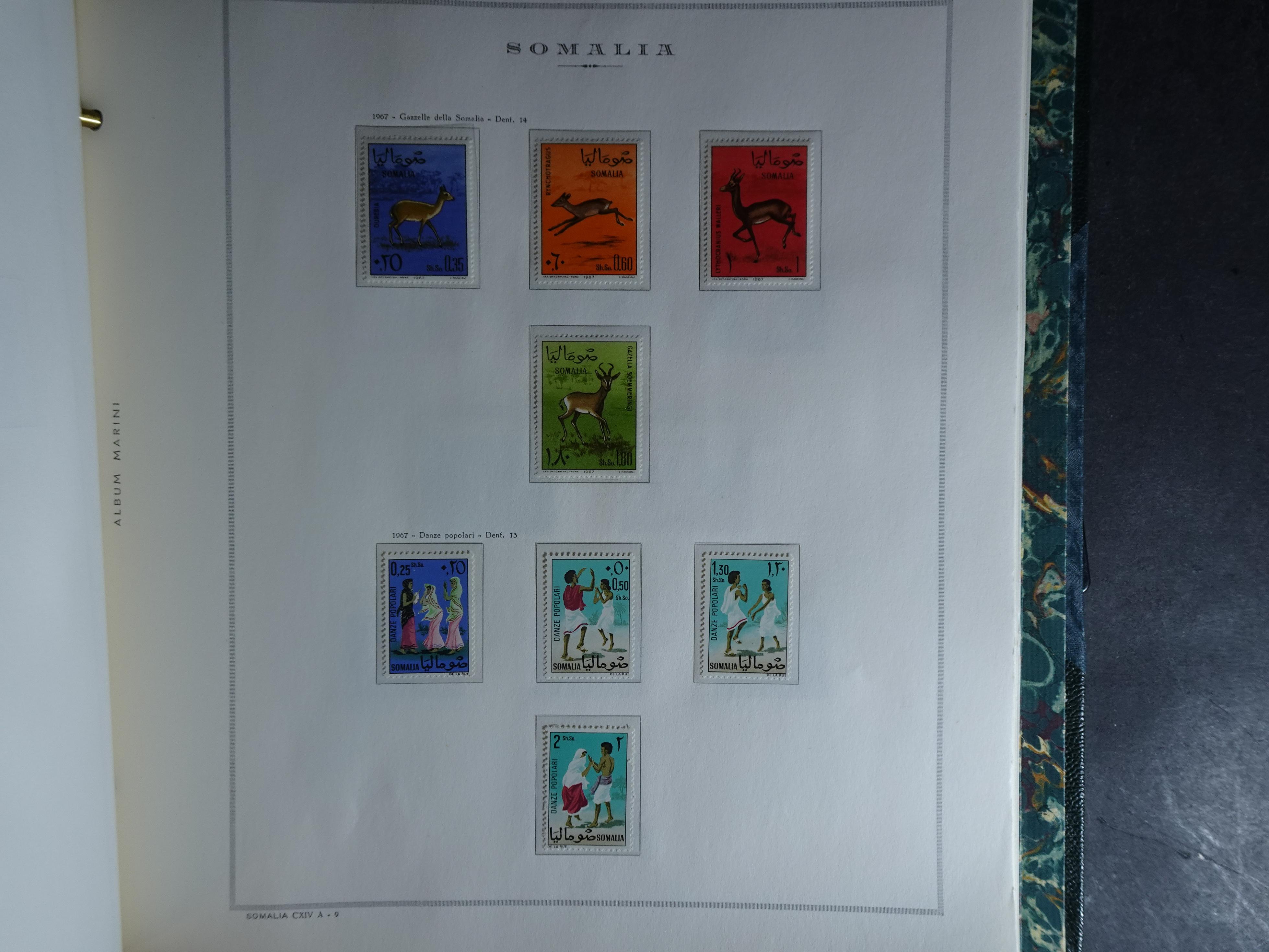 Verzameling in Marini album met Ethiopië, Ghana  Libië, Somalië en Sudan, leuke koop met veel motief. 137