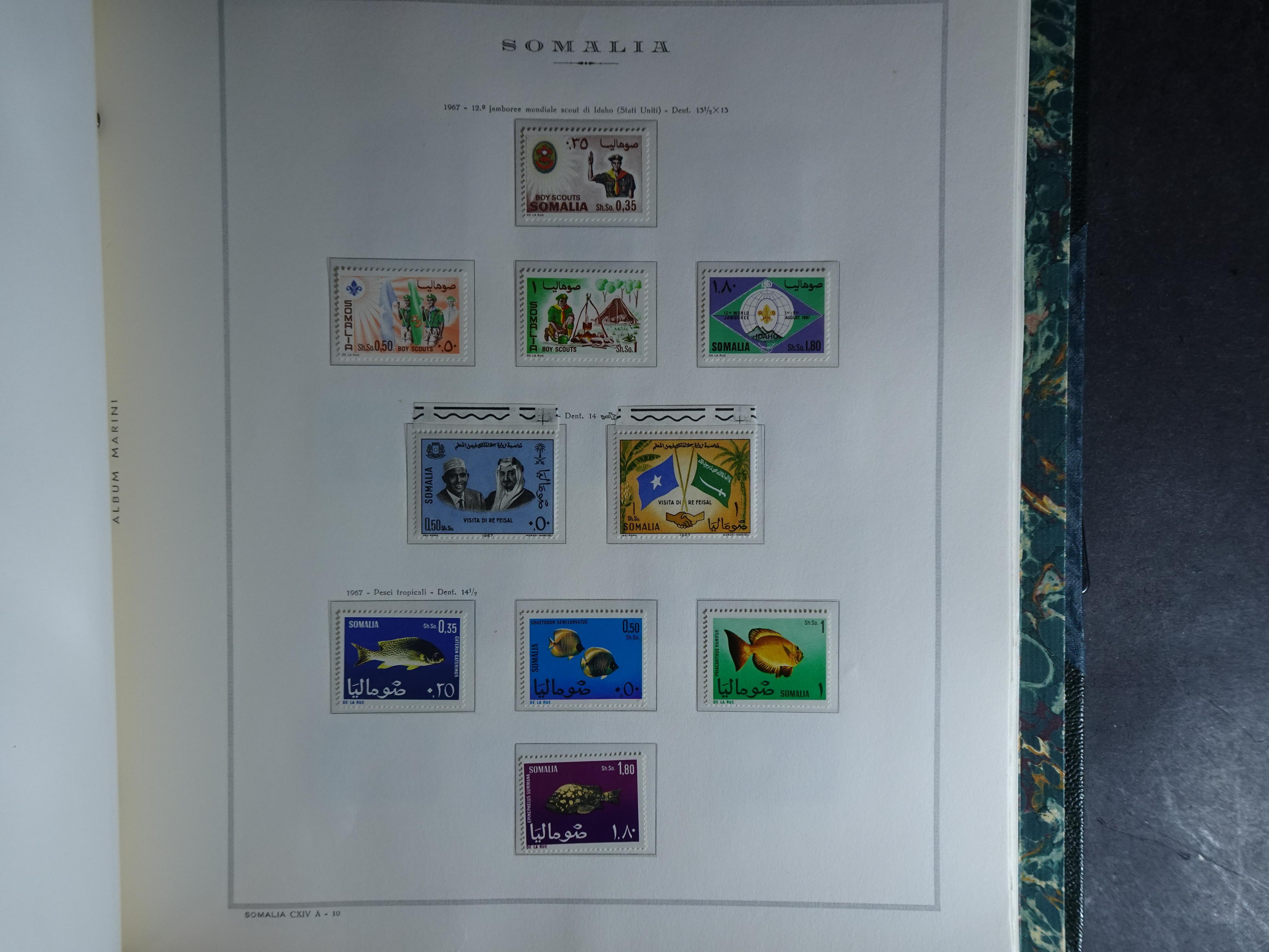 Verzameling in Marini album met Ethiopië, Ghana  Libië, Somalië en Sudan, leuke koop met veel motief. 138