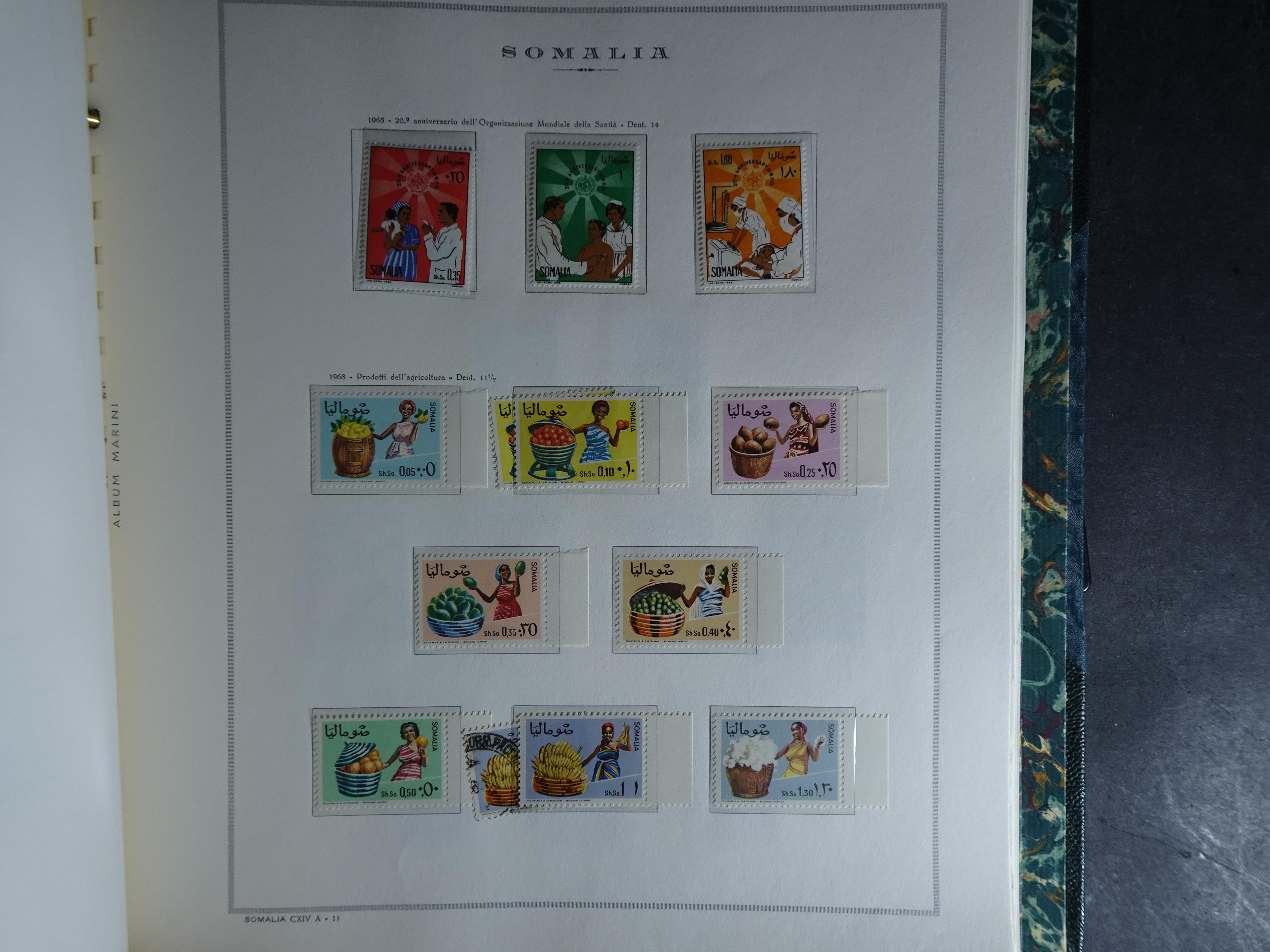 Verzameling in Marini album met Ethiopië, Ghana  Libië, Somalië en Sudan, leuke koop met veel motief. 139