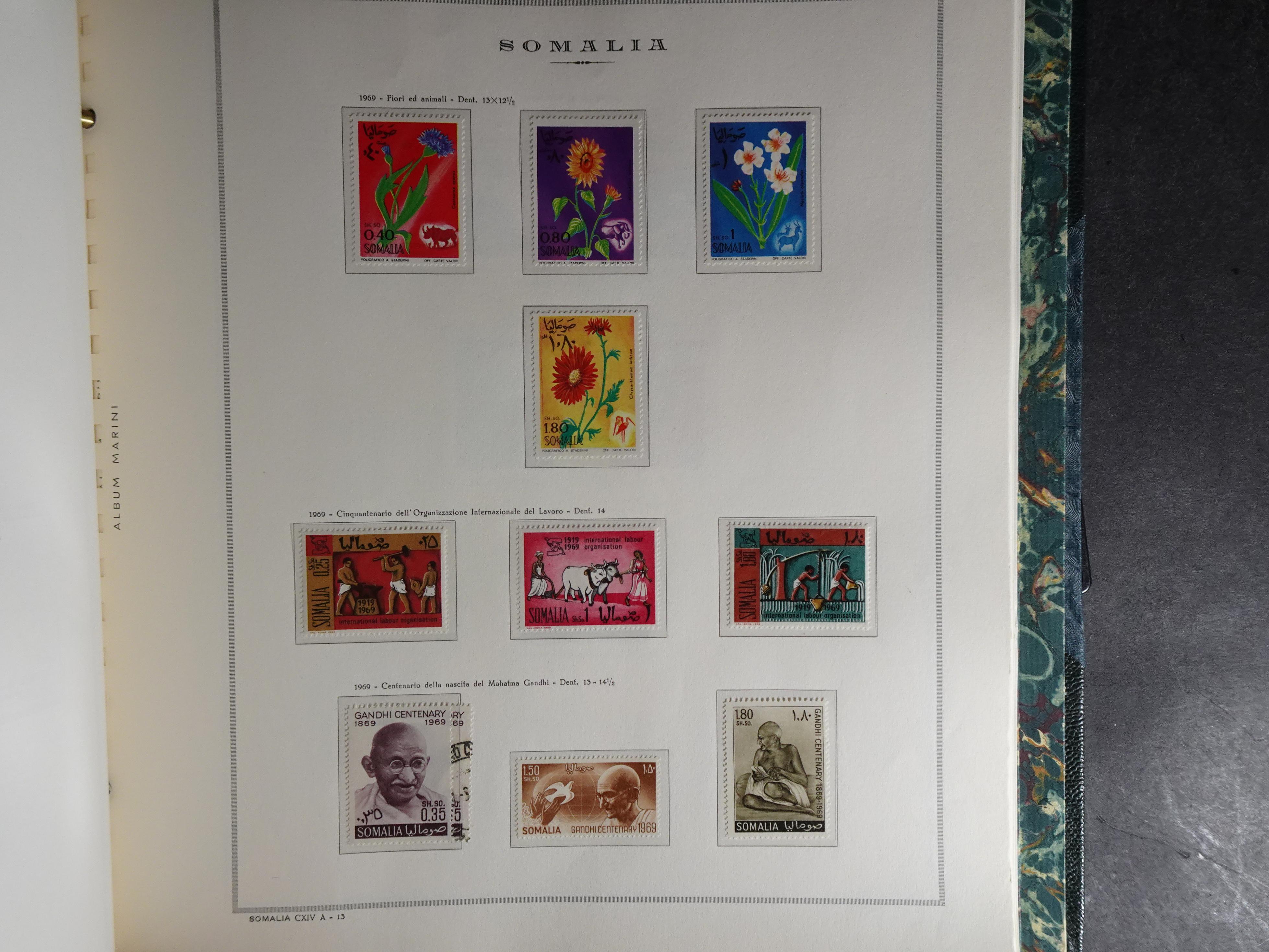 Verzameling in Marini album met Ethiopië, Ghana  Libië, Somalië en Sudan, leuke koop met veel motief. 141