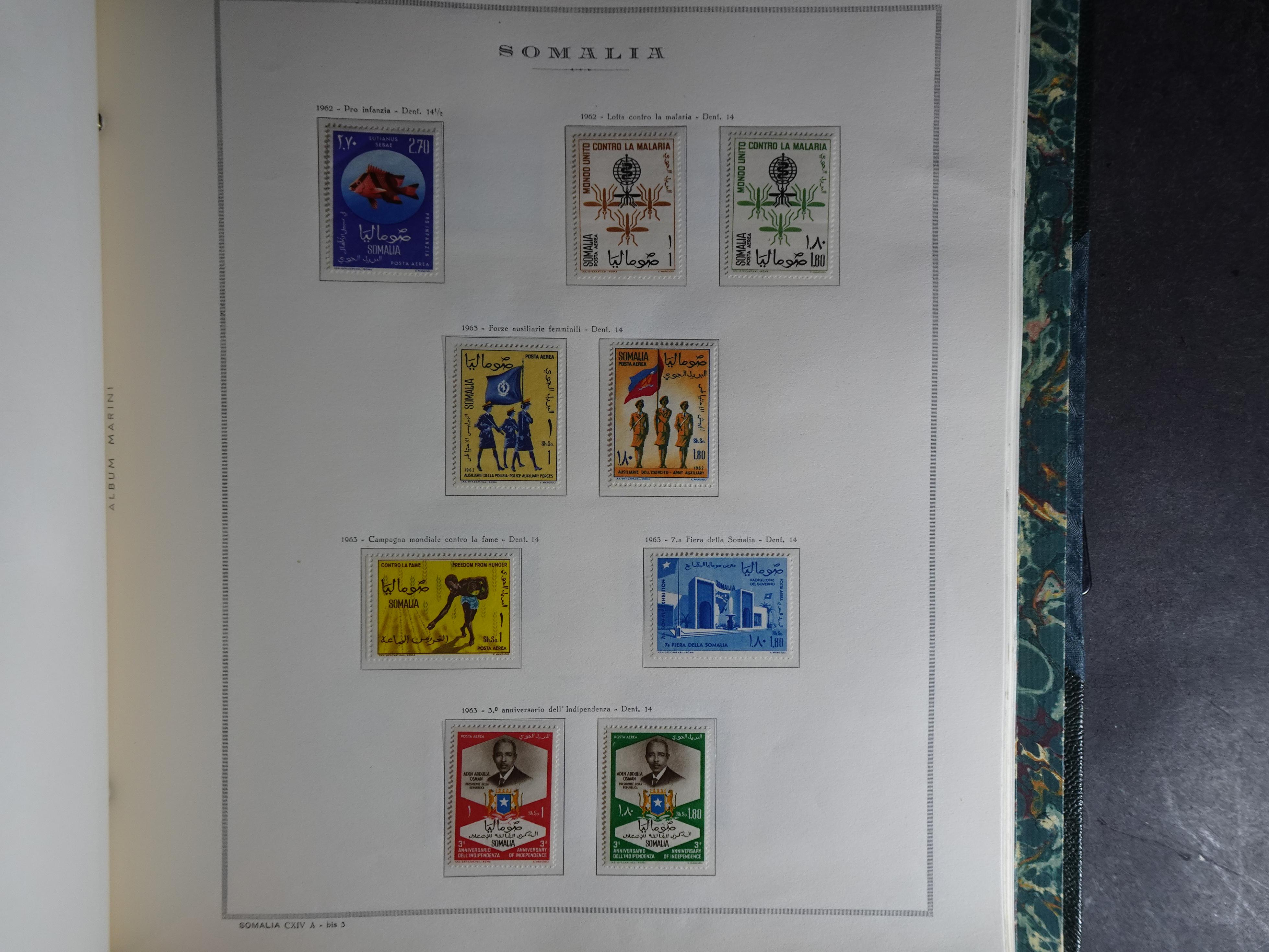 Verzameling in Marini album met Ethiopië, Ghana  Libië, Somalië en Sudan, leuke koop met veel motief. 144