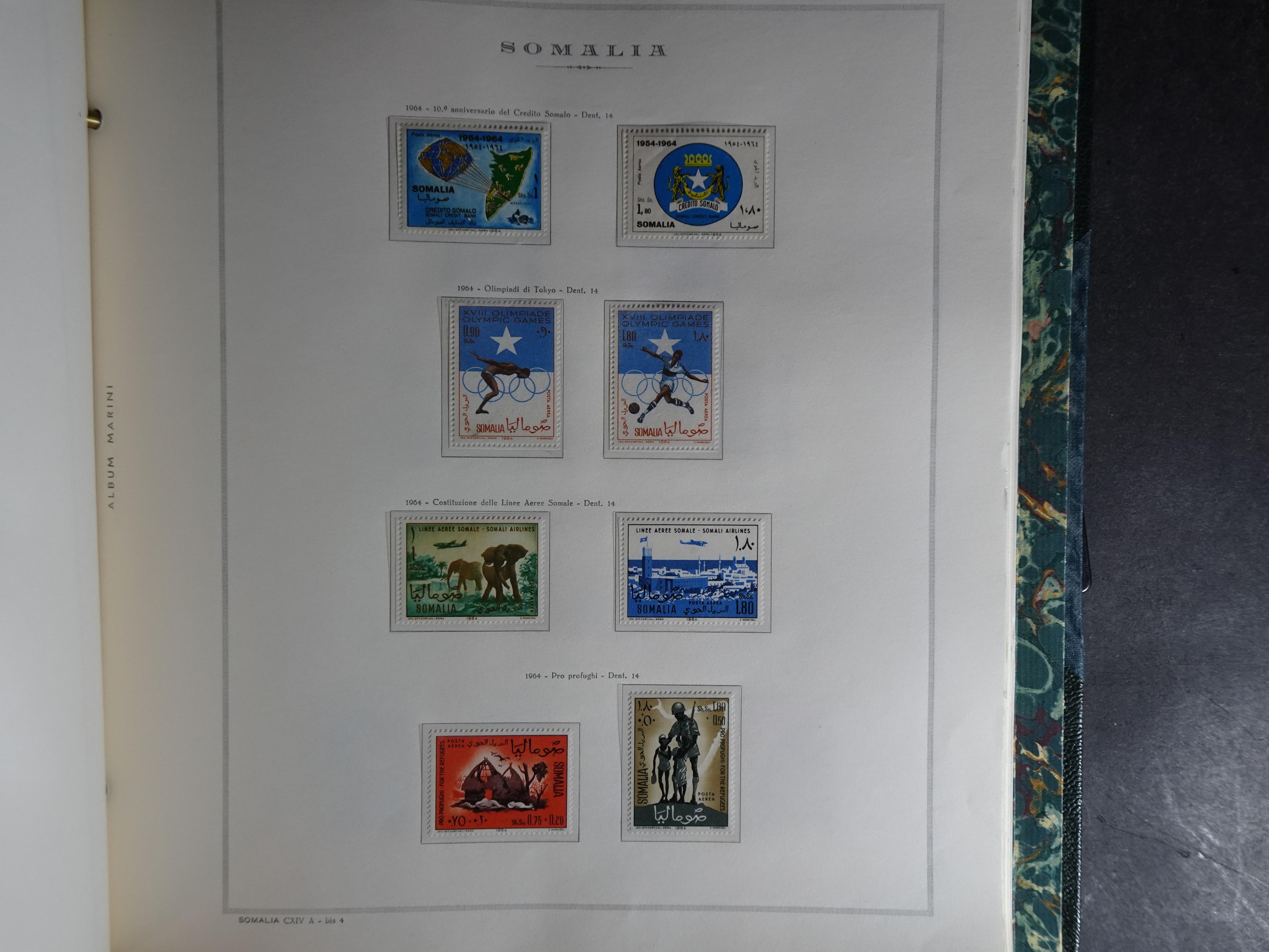 Verzameling in Marini album met Ethiopië, Ghana  Libië, Somalië en Sudan, leuke koop met veel motief. 145