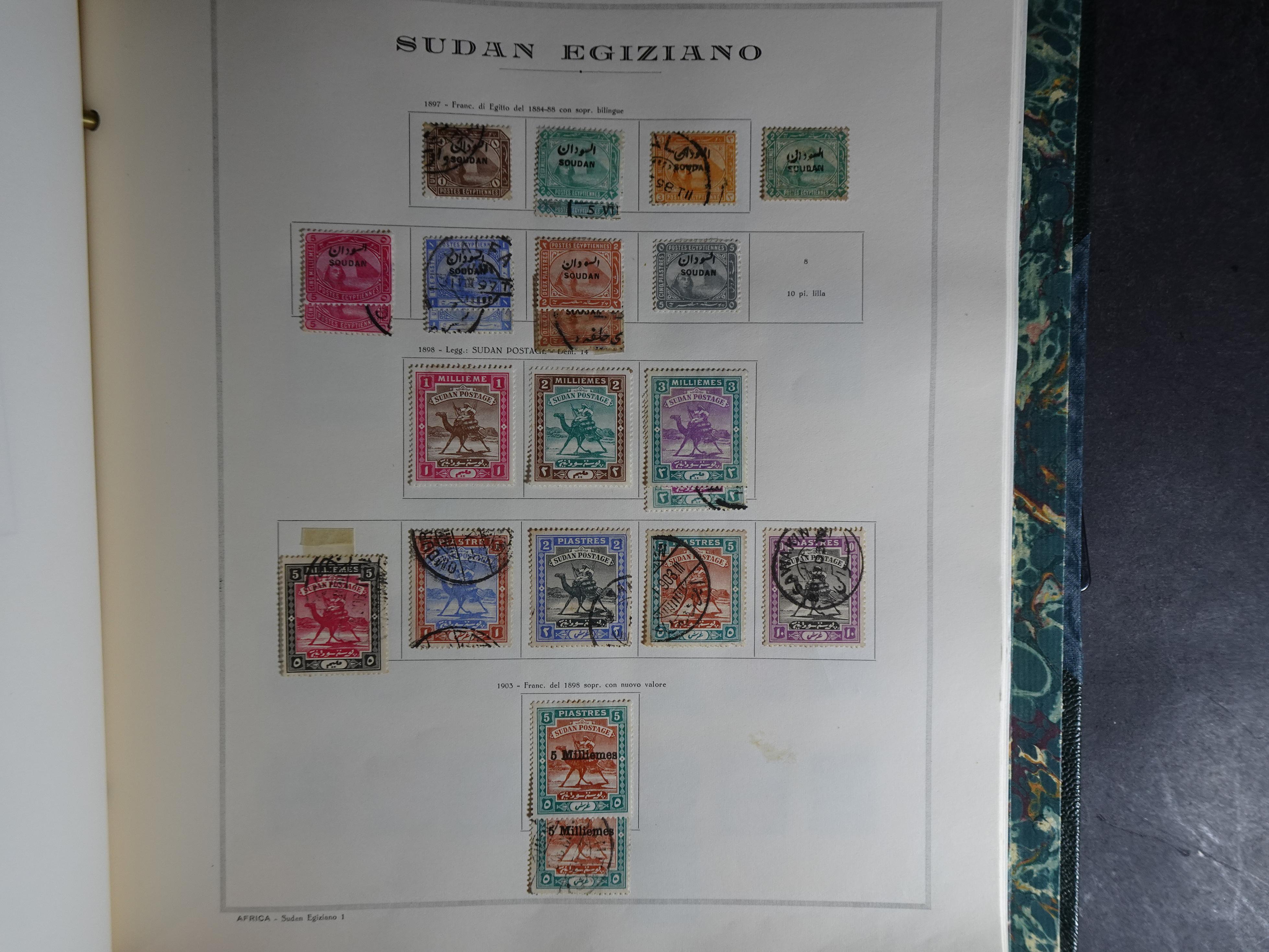 Verzameling in Marini album met Ethiopië, Ghana  Libië, Somalië en Sudan, leuke koop met veel motief. 148