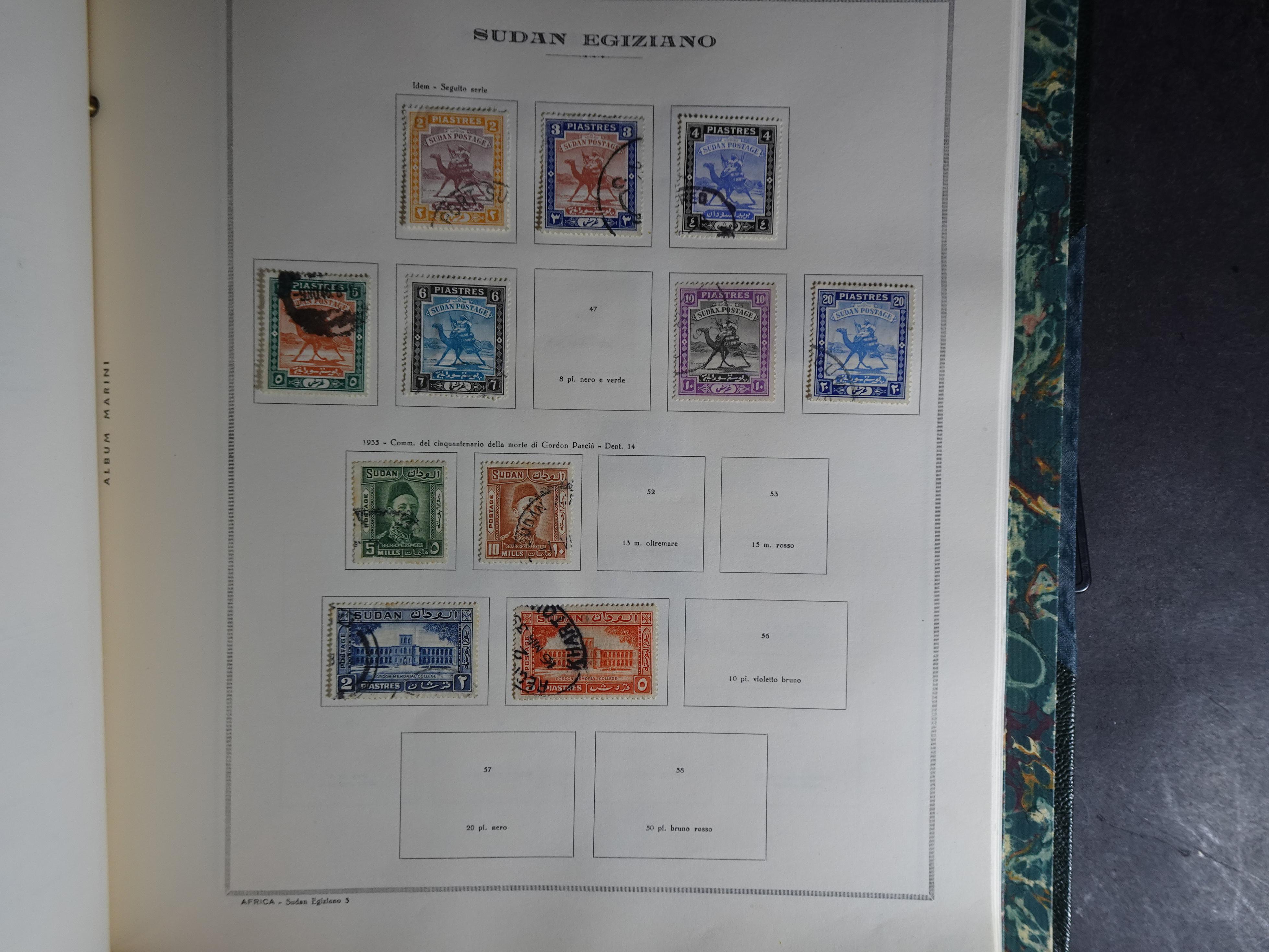 Verzameling in Marini album met Ethiopië, Ghana  Libië, Somalië en Sudan, leuke koop met veel motief. 150