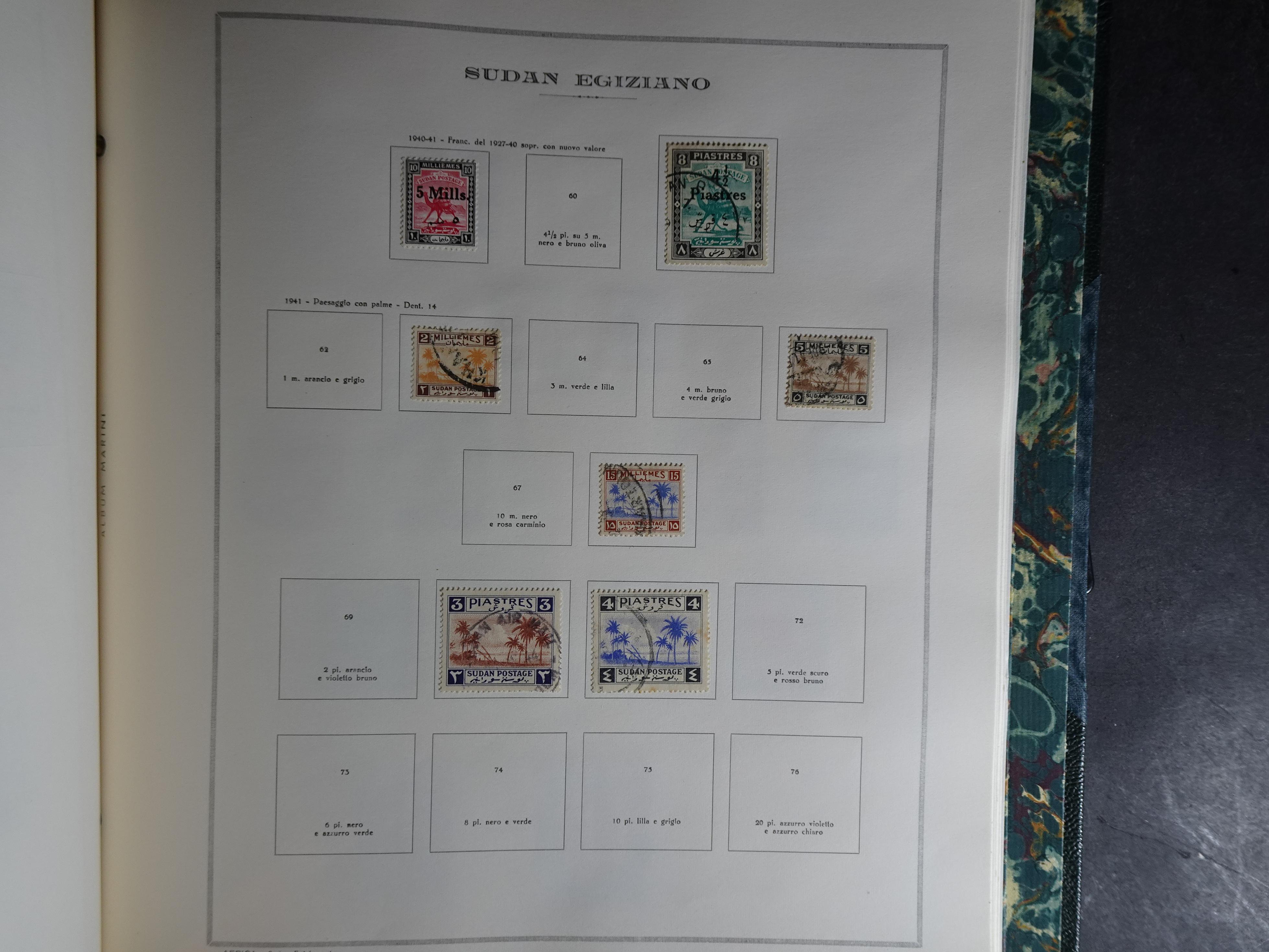 Verzameling in Marini album met Ethiopië, Ghana  Libië, Somalië en Sudan, leuke koop met veel motief. 151