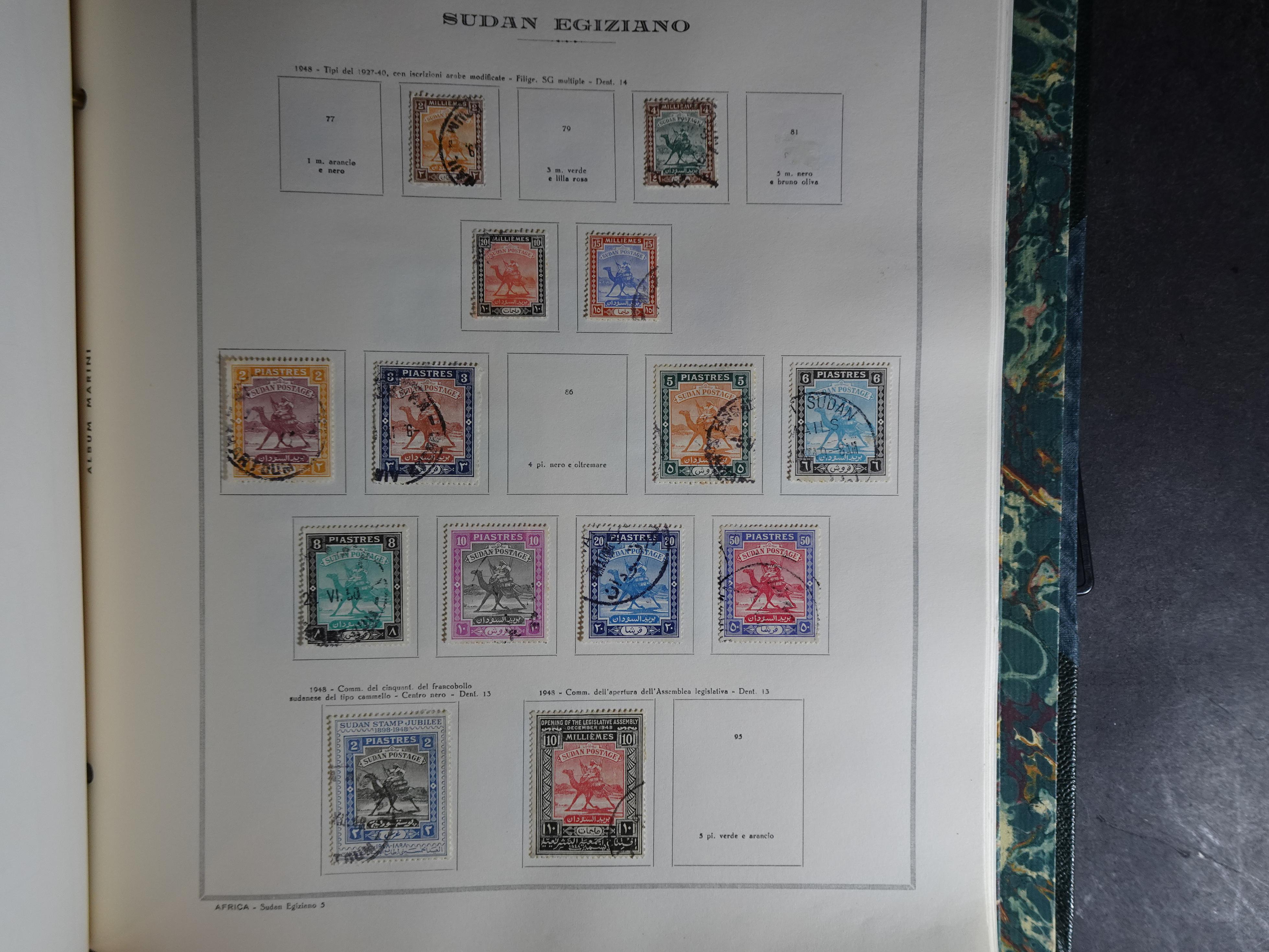 Verzameling in Marini album met Ethiopië, Ghana  Libië, Somalië en Sudan, leuke koop met veel motief. 152