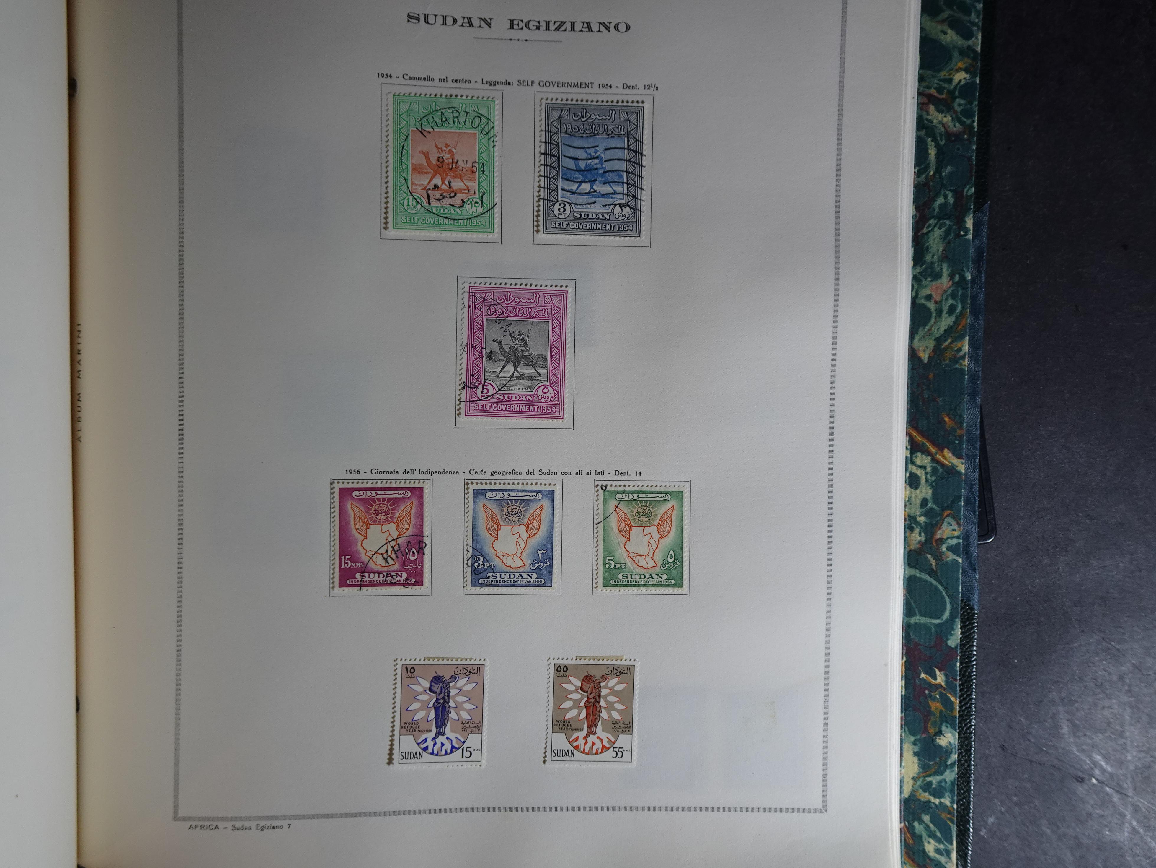 Verzameling in Marini album met Ethiopië, Ghana  Libië, Somalië en Sudan, leuke koop met veel motief. 154