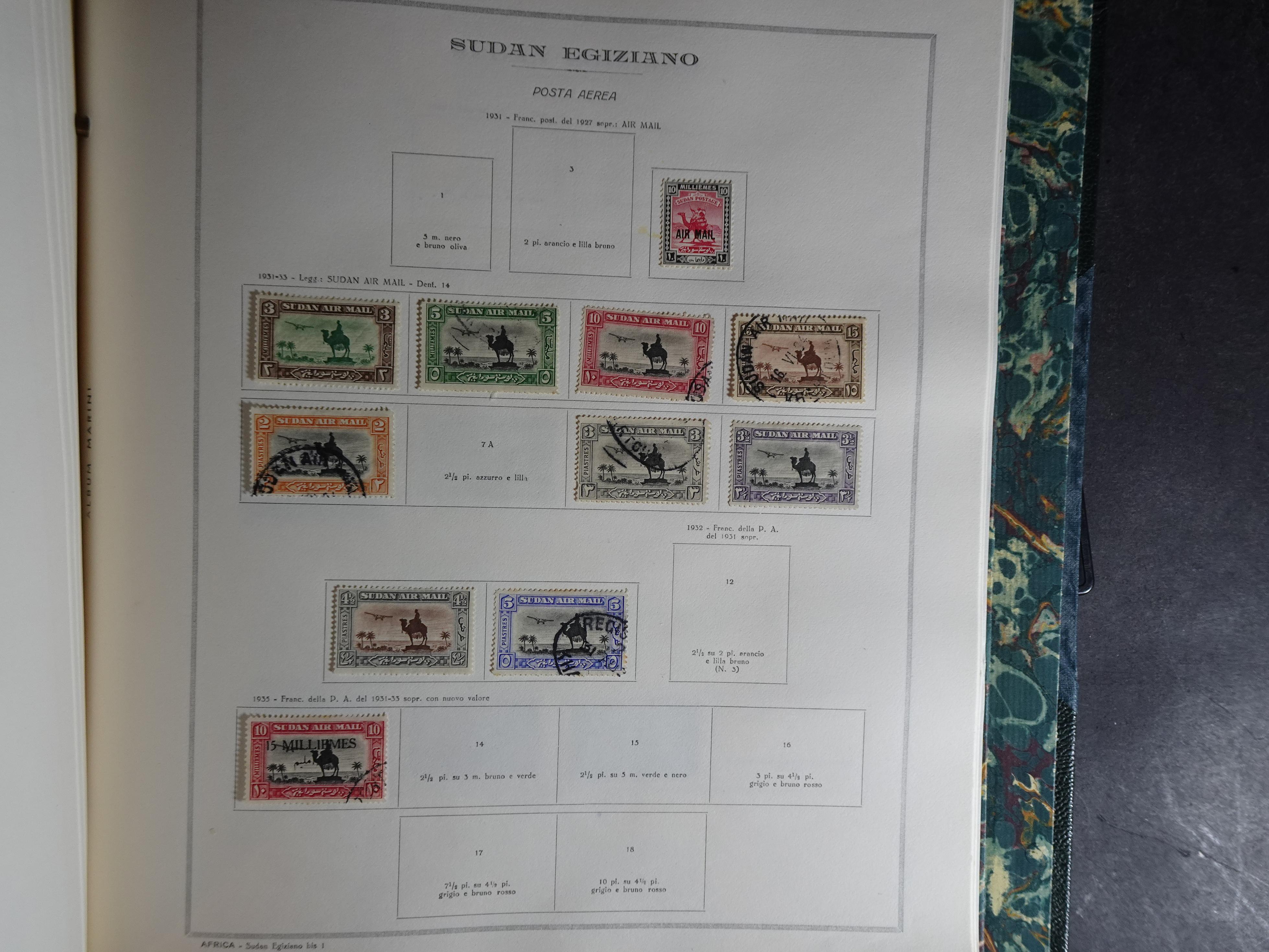 Verzameling in Marini album met Ethiopië, Ghana  Libië, Somalië en Sudan, leuke koop met veel motief. 158