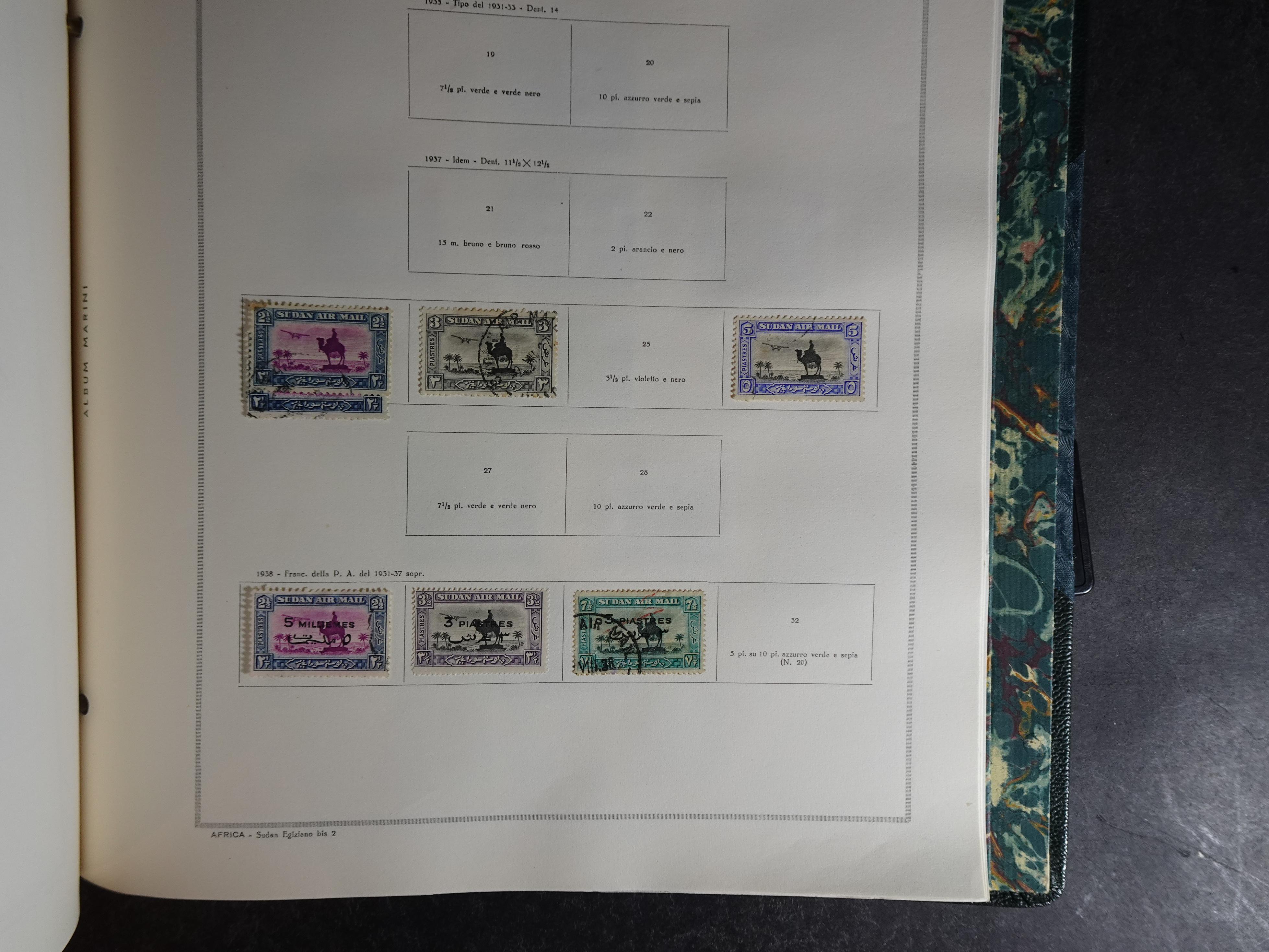 Verzameling in Marini album met Ethiopië, Ghana  Libië, Somalië en Sudan, leuke koop met veel motief. 159