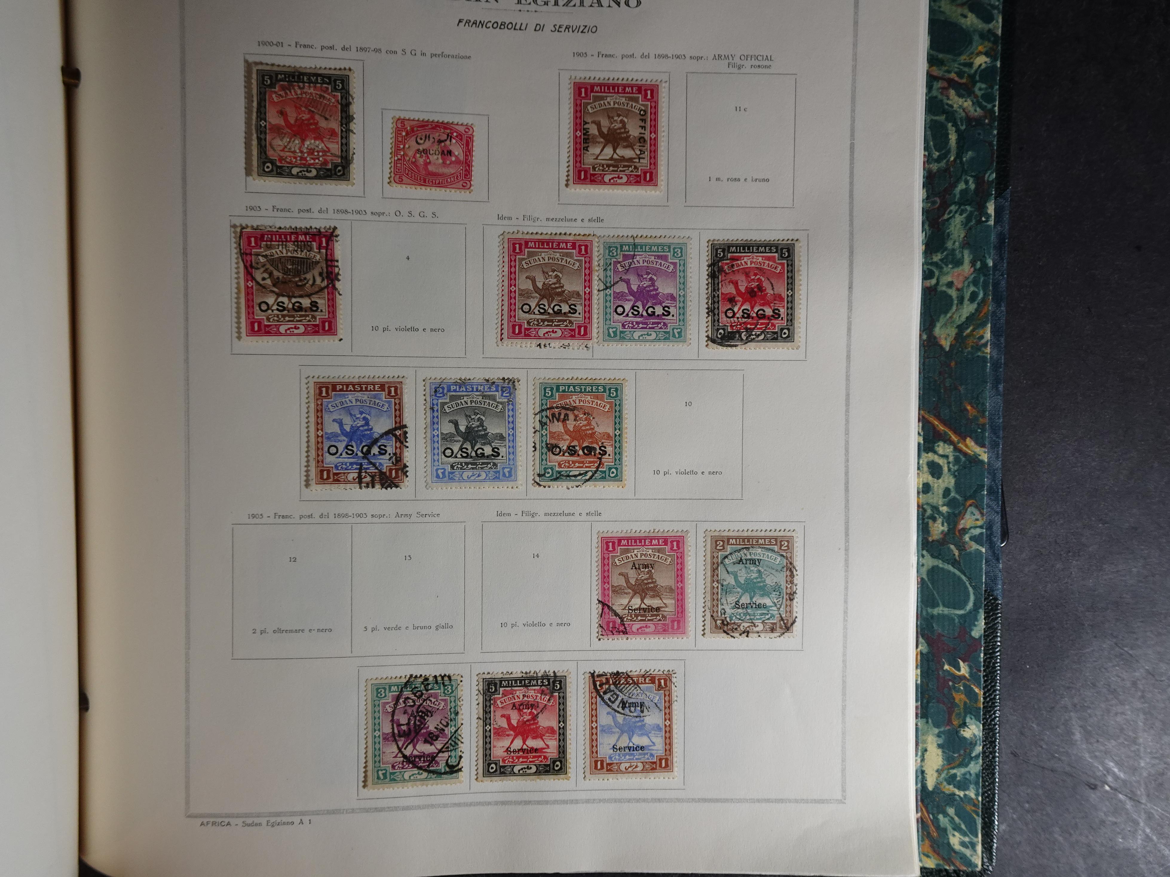 Verzameling in Marini album met Ethiopië, Ghana  Libië, Somalië en Sudan, leuke koop met veel motief. 161