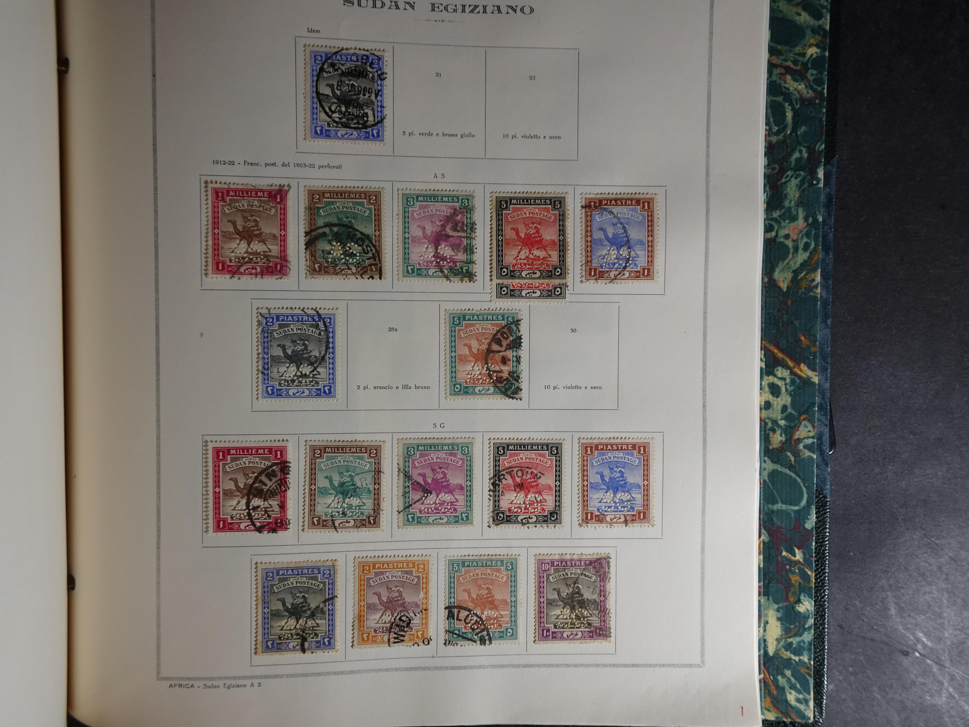 Verzameling in Marini album met Ethiopië, Ghana  Libië, Somalië en Sudan, leuke koop met veel motief. 162