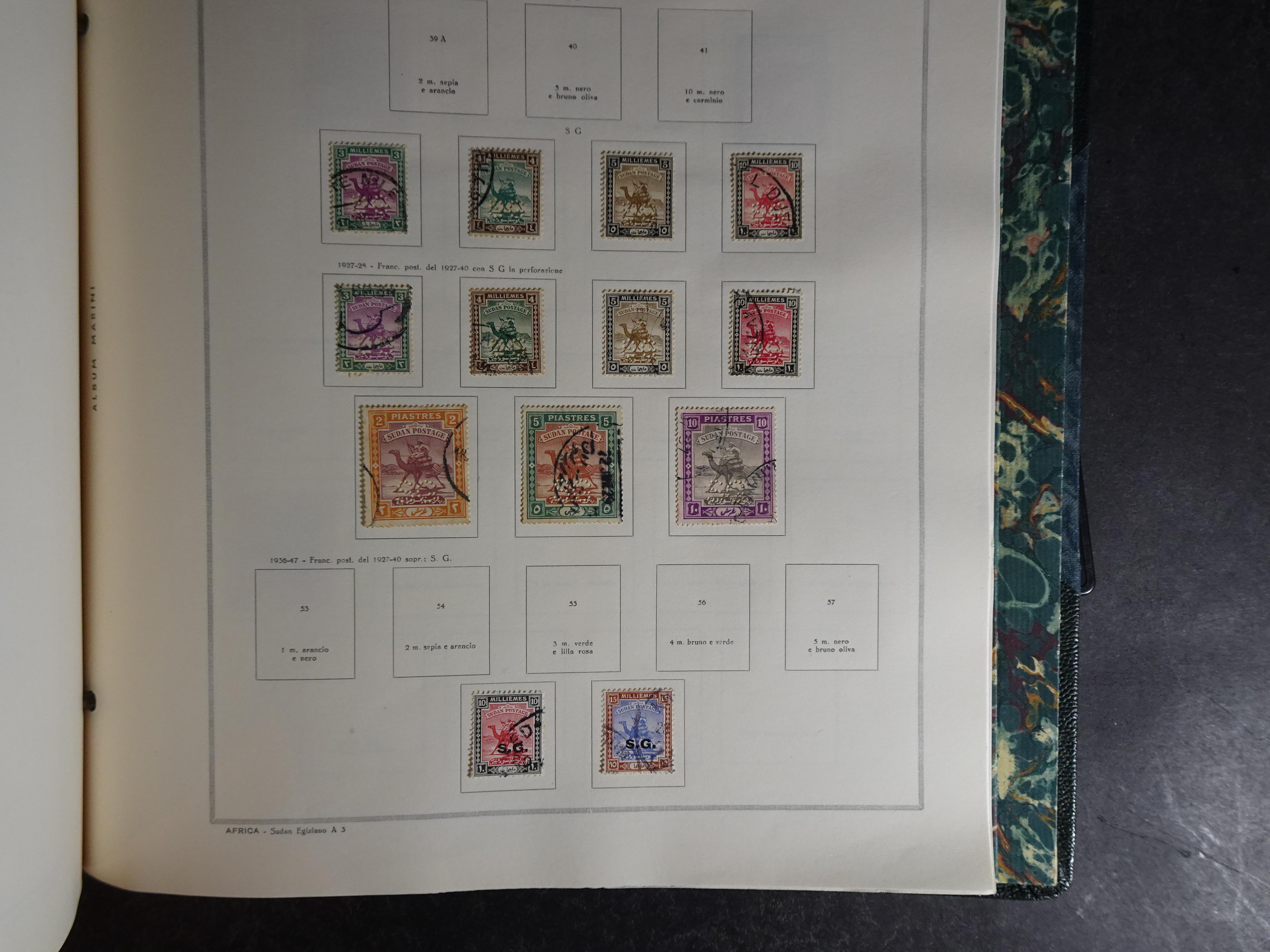 Verzameling in Marini album met Ethiopië, Ghana  Libië, Somalië en Sudan, leuke koop met veel motief. 163