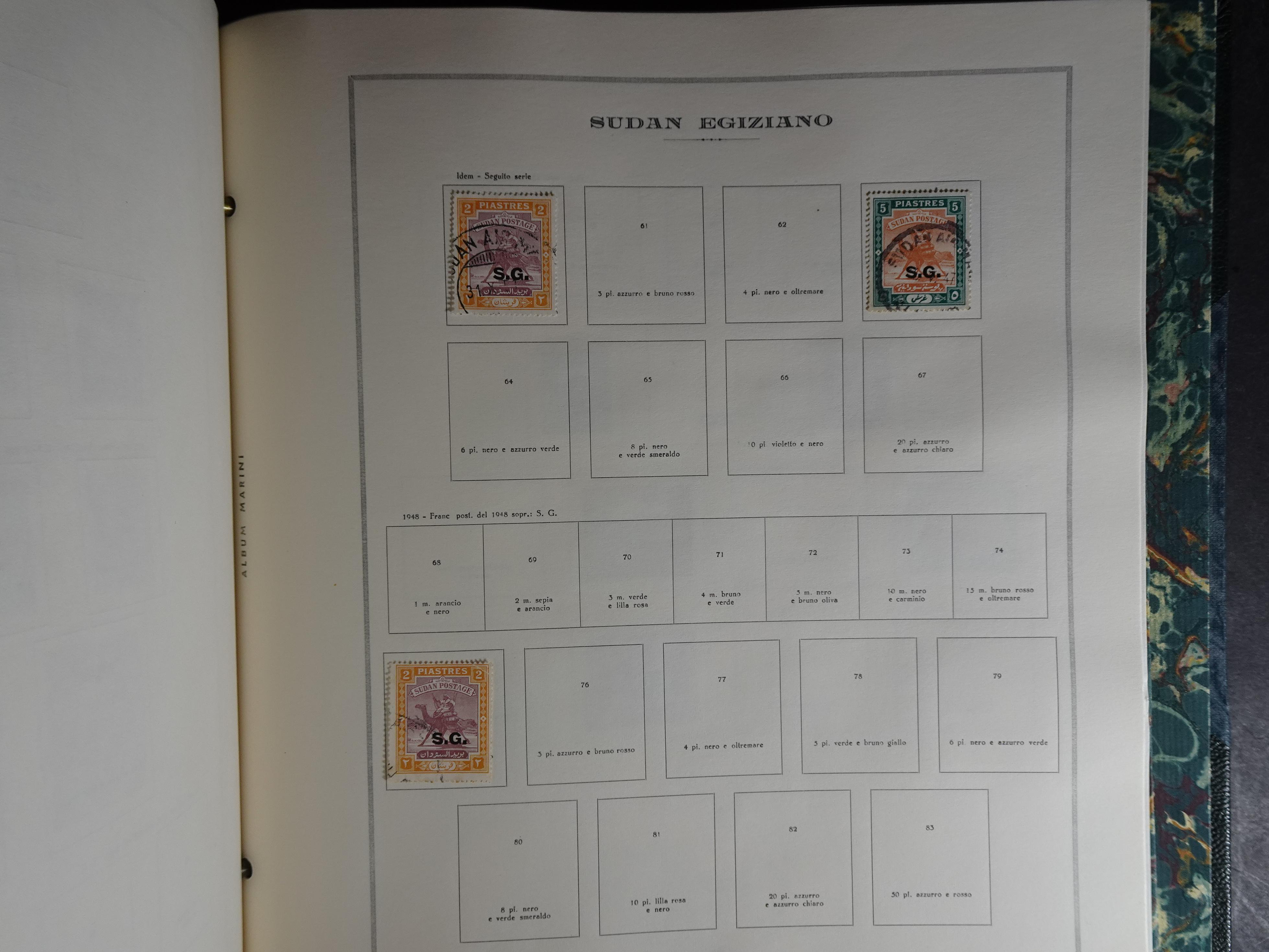 Verzameling in Marini album met Ethiopië, Ghana  Libië, Somalië en Sudan, leuke koop met veel motief. 164