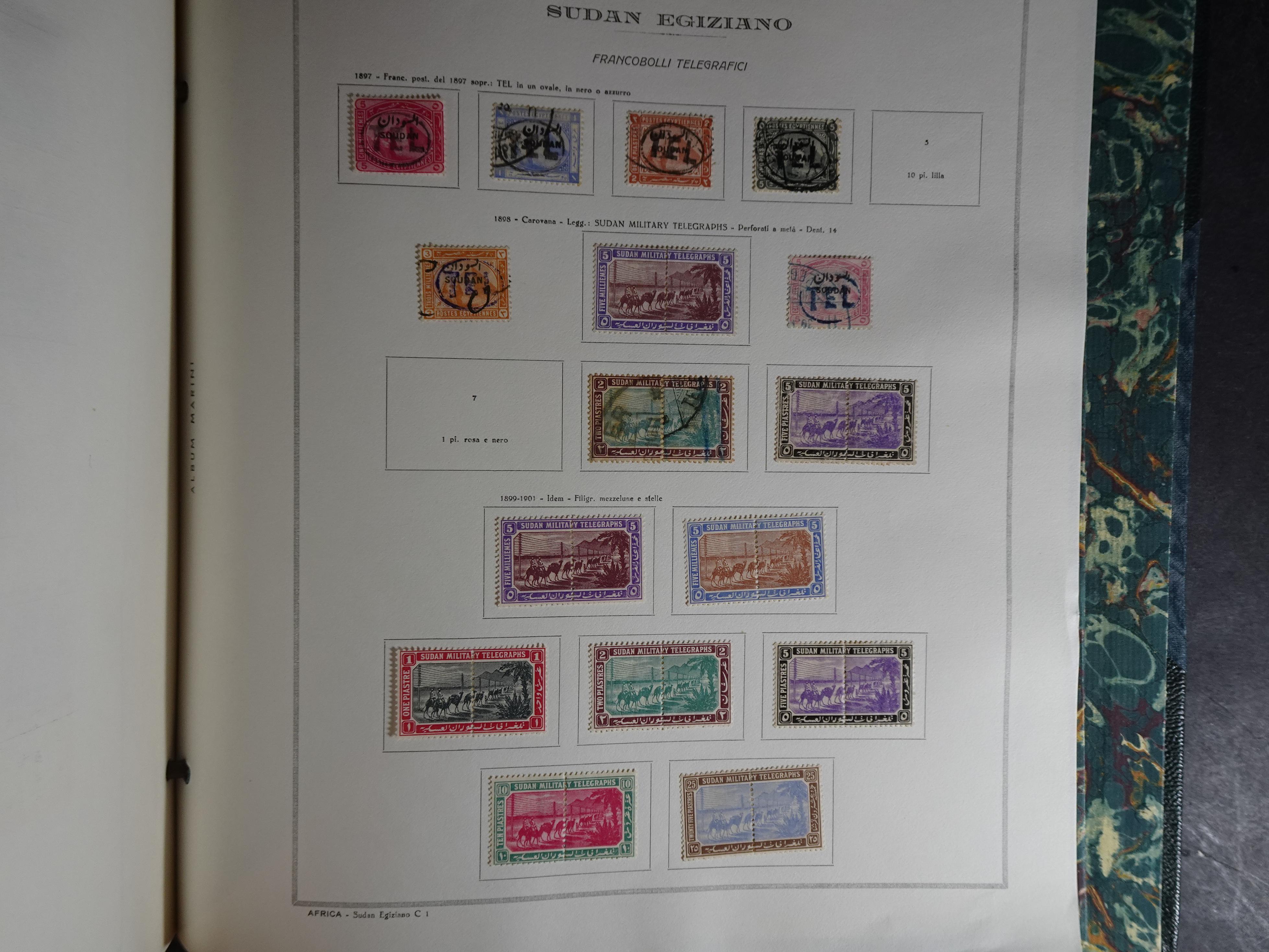 Verzameling in Marini album met Ethiopië, Ghana  Libië, Somalië en Sudan, leuke koop met veel motief. 167