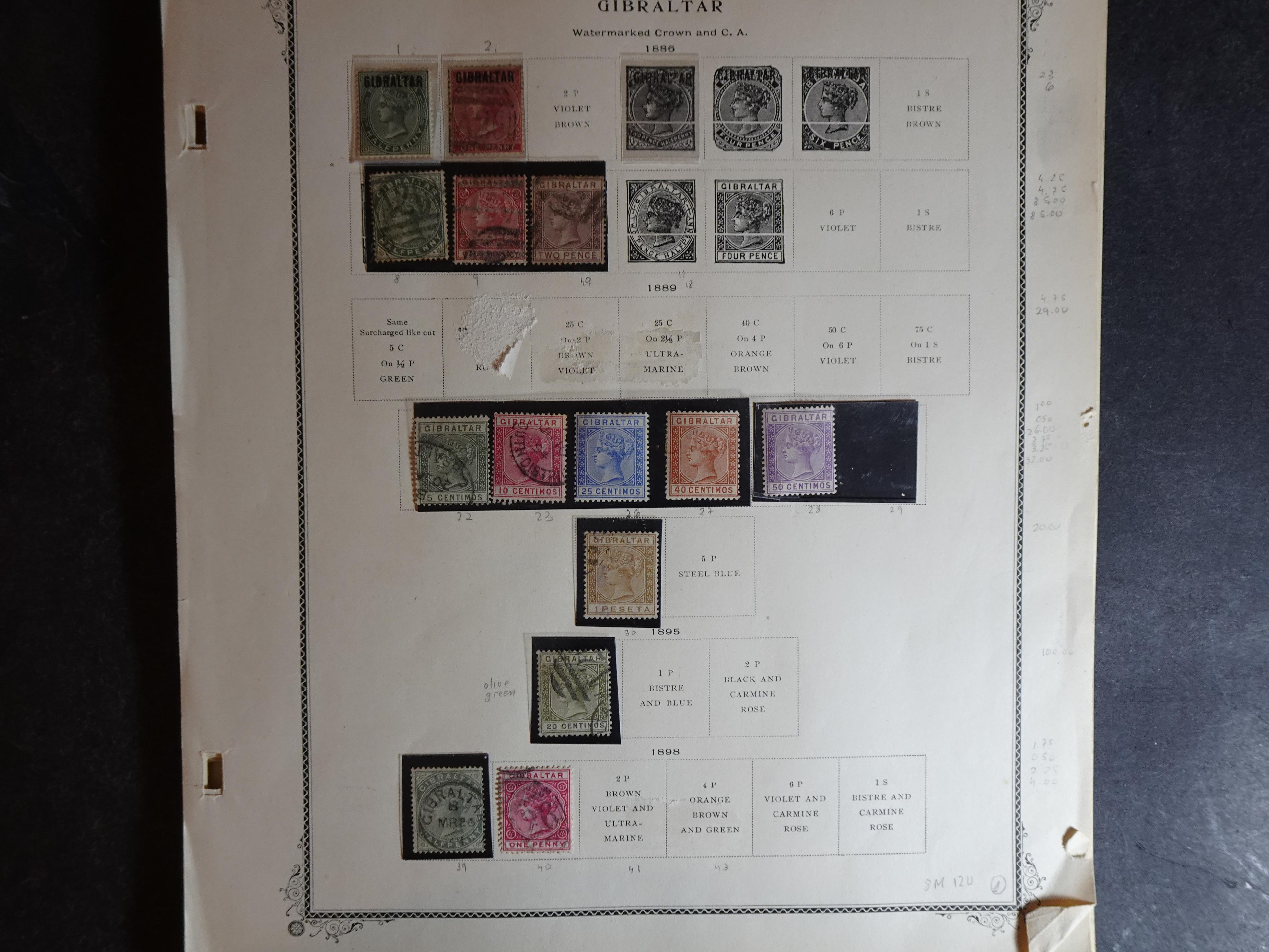 Verzameling vanaf klassiek op Scott album bladen en 3 insteekbladen.