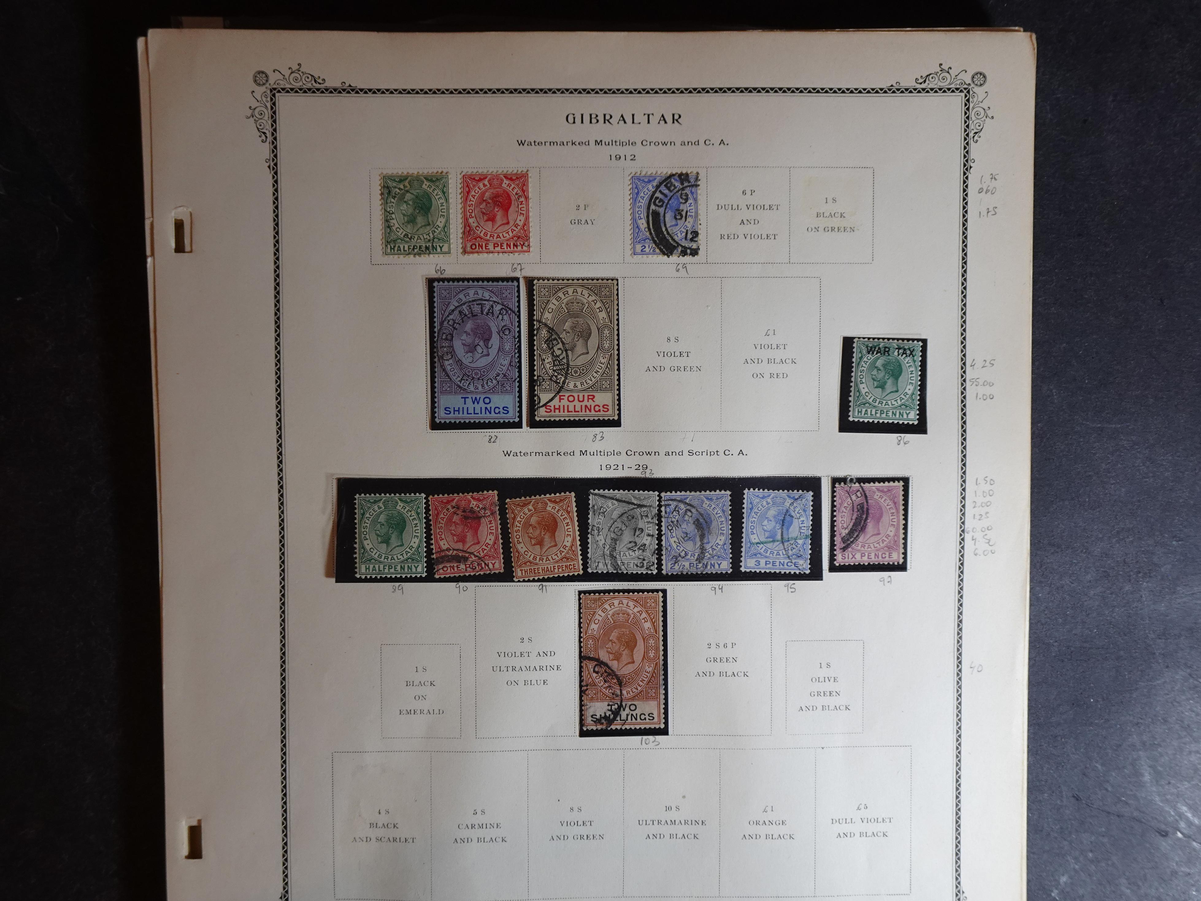 Verzameling vanaf klassiek op Scott album bladen en 3 insteekbladen. 3