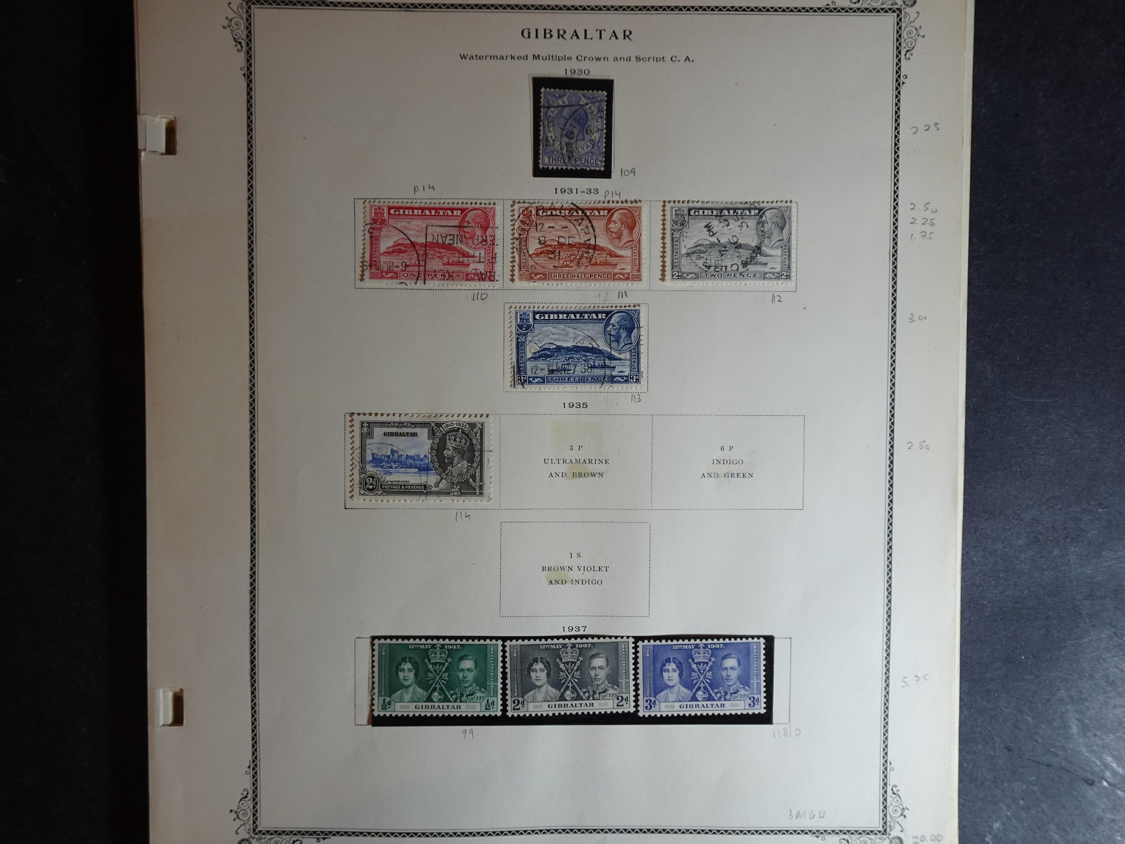 Verzameling vanaf klassiek op Scott album bladen en 3 insteekbladen. 4