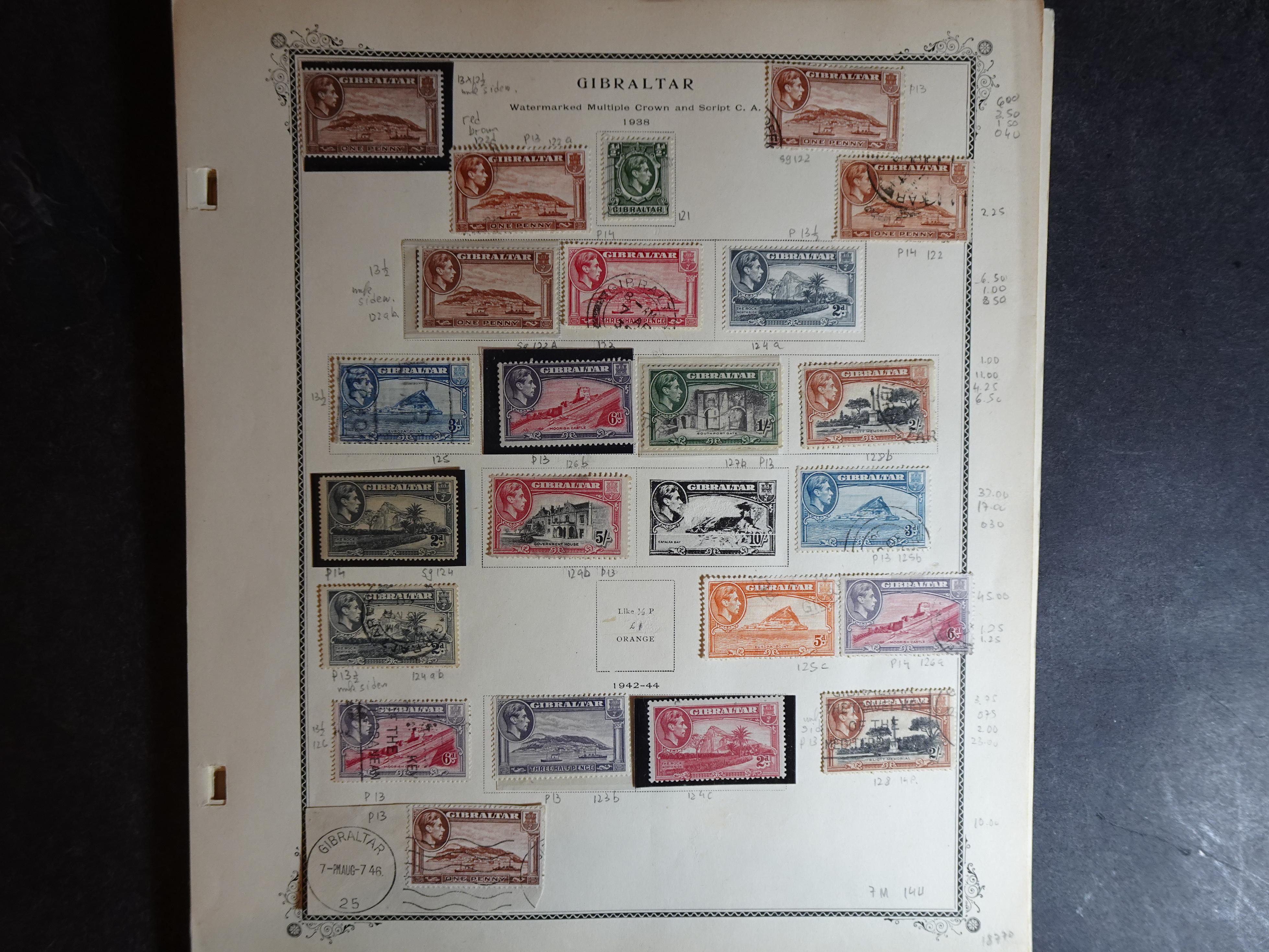 Verzameling vanaf klassiek op Scott album bladen en 3 insteekbladen. 5