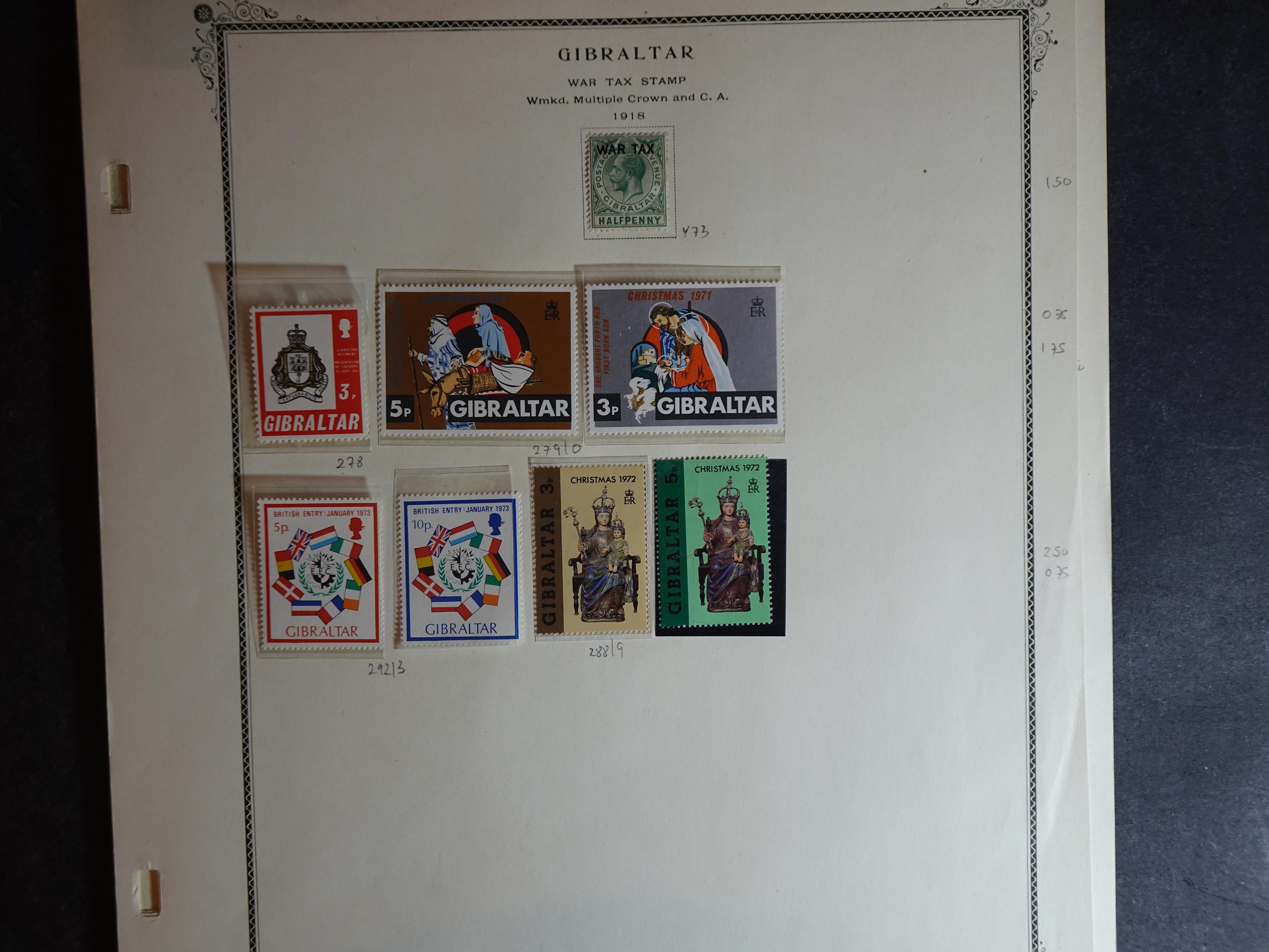 Verzameling vanaf klassiek op Scott album bladen en 3 insteekbladen. 15