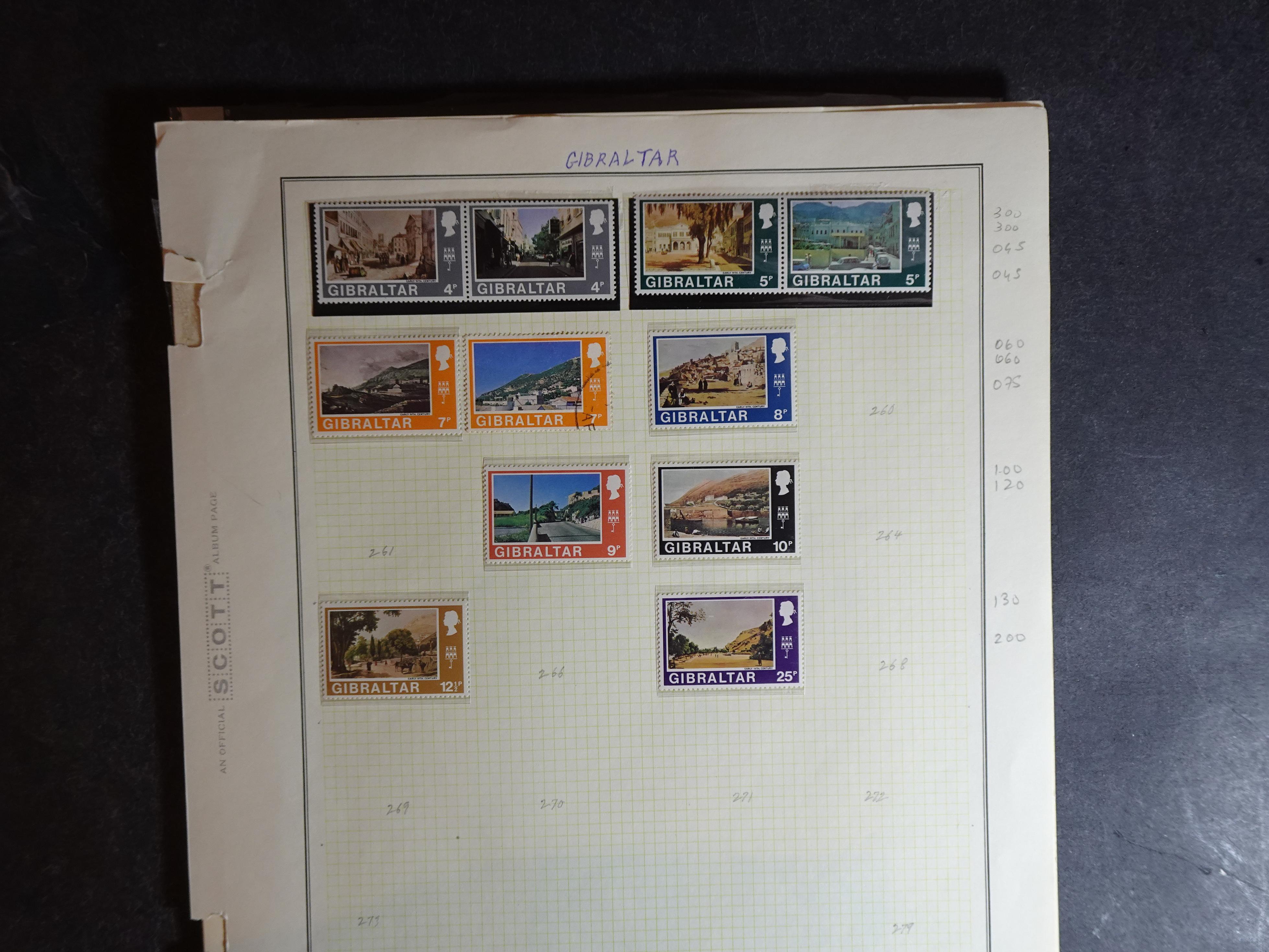 Verzameling vanaf klassiek op Scott album bladen en 3 insteekbladen. 18