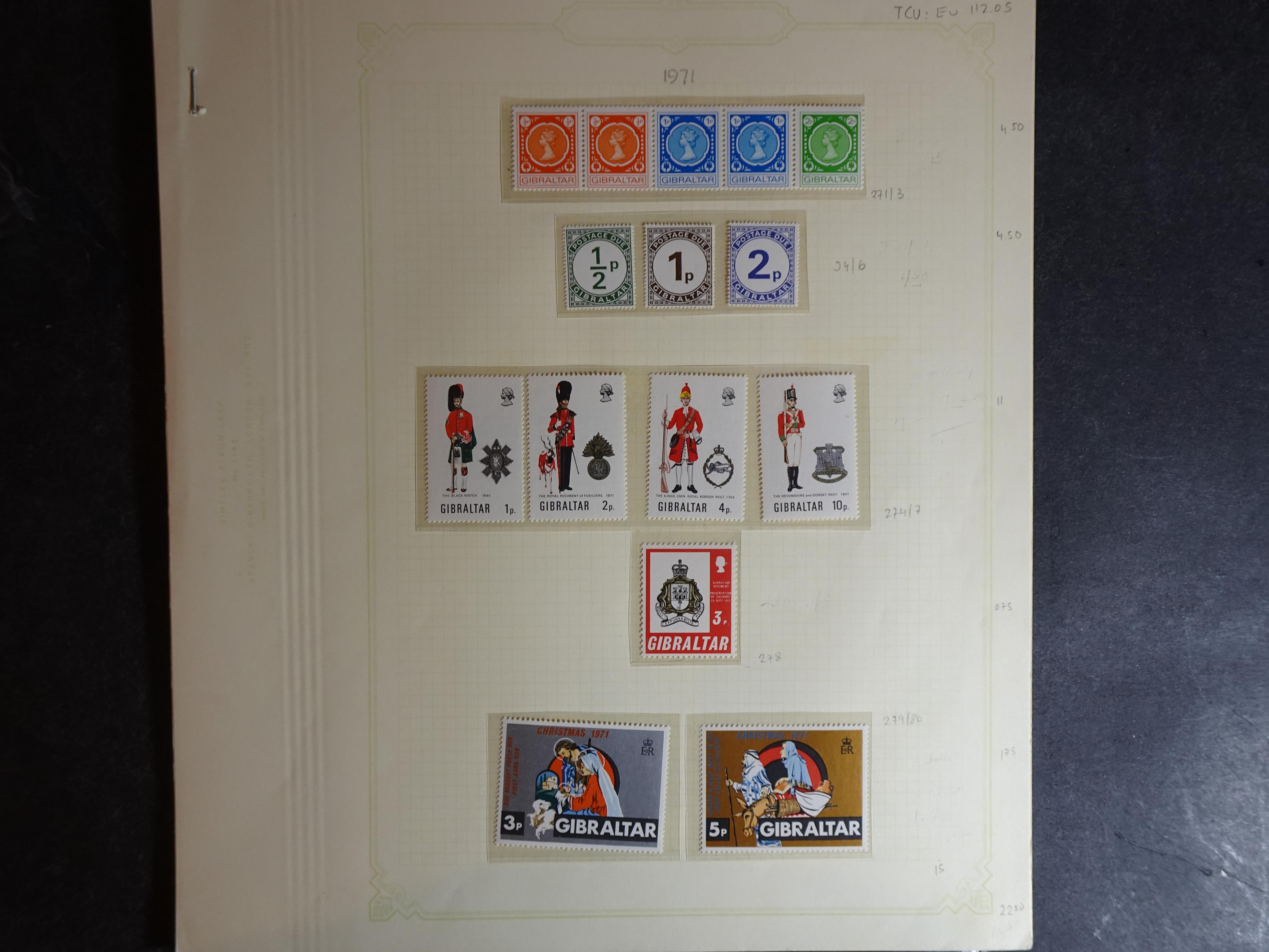 Verzameling vanaf klassiek op Scott album bladen en 3 insteekbladen. 19