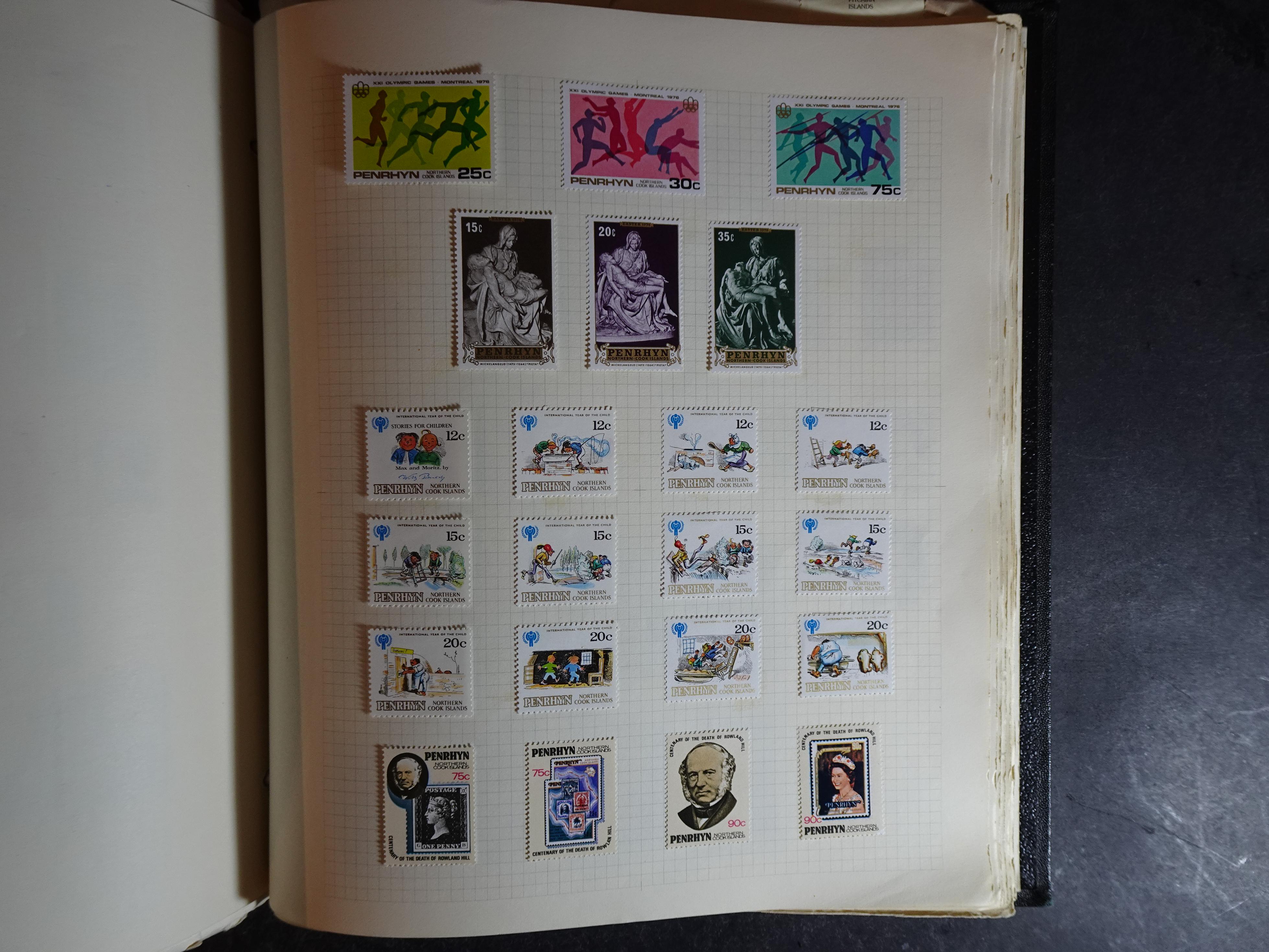 Verzameling op blanco album bladen letter M/P. Leuke koop met veel motief. 196