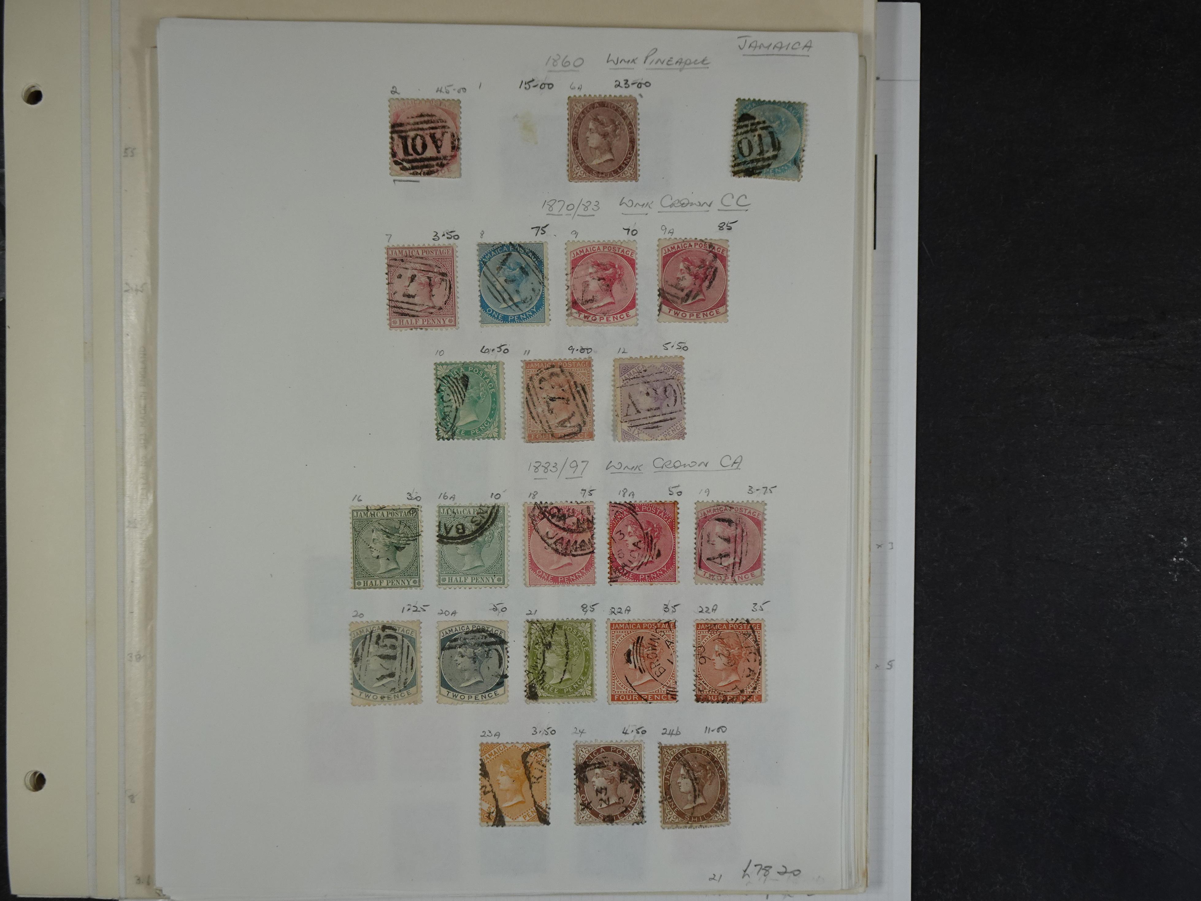 Verzameling vanaf klassiek met doubletten op bladen.
Bevat beter genoteerd. 9