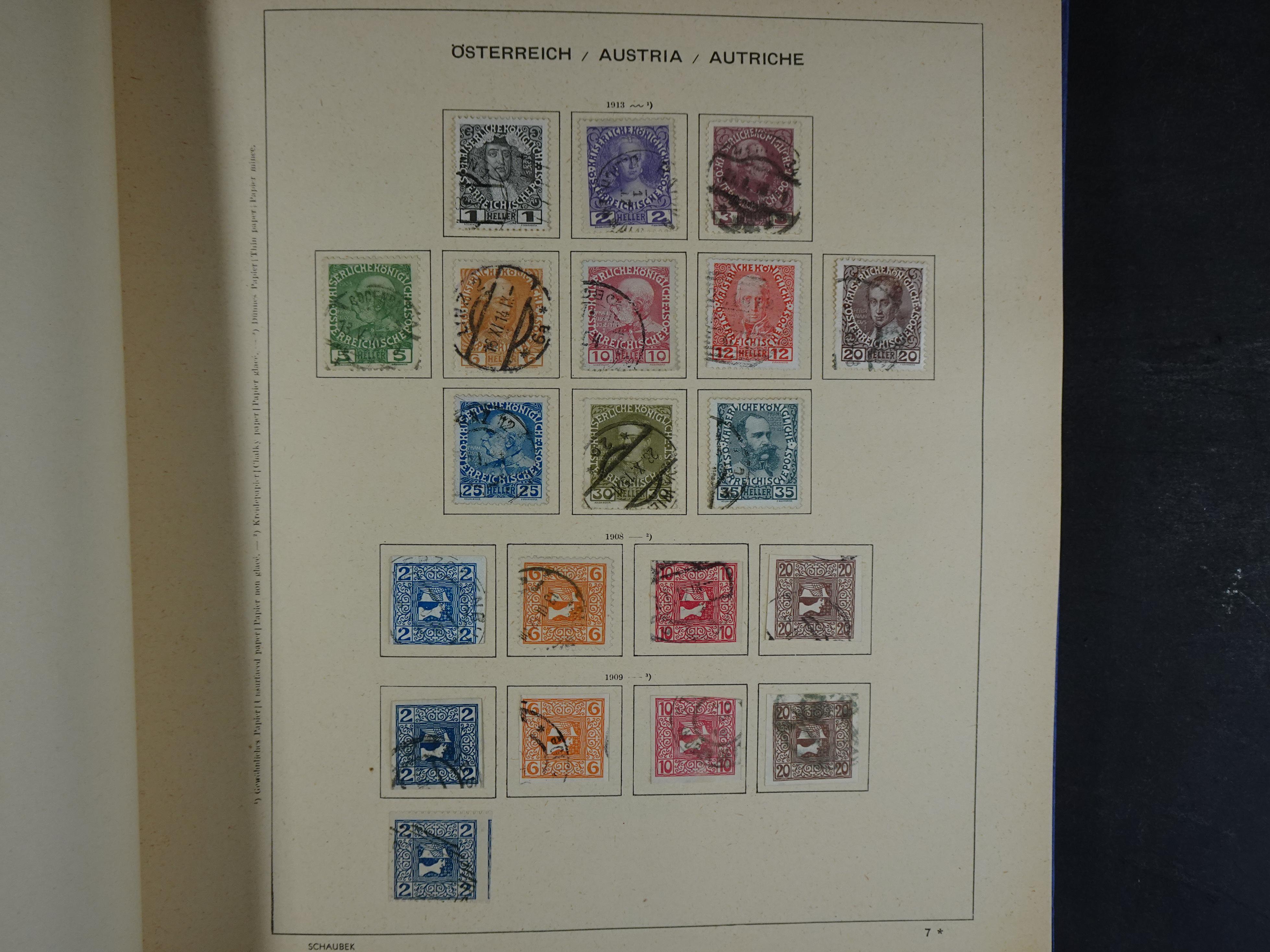 Nette verzameling in Schaubek album.
Bevat ook wat back of the book. 9