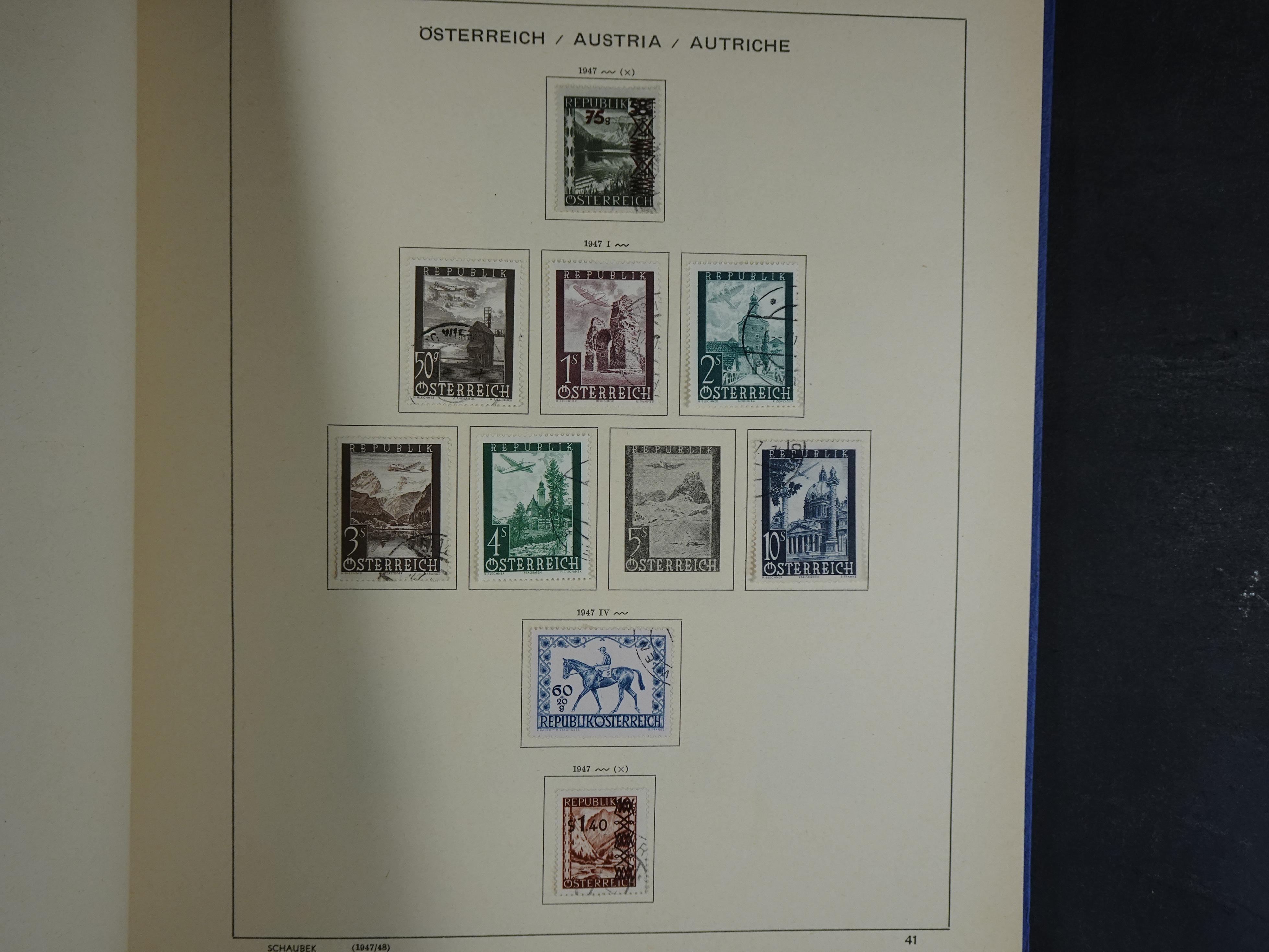 Nette verzameling in Schaubek album.
Bevat ook wat back of the book. 44