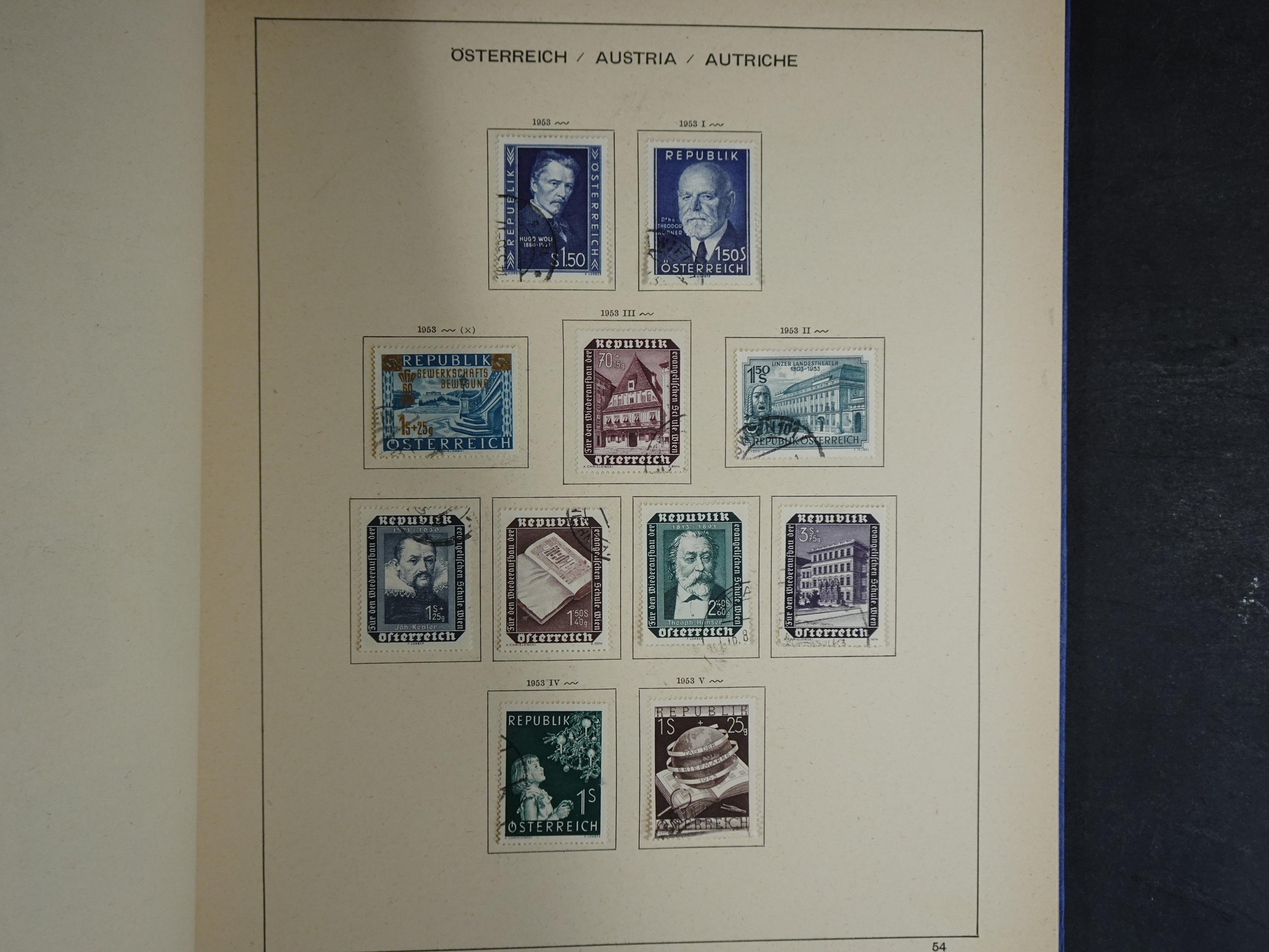 Nette verzameling in Schaubek album.
Bevat ook wat back of the book. 58