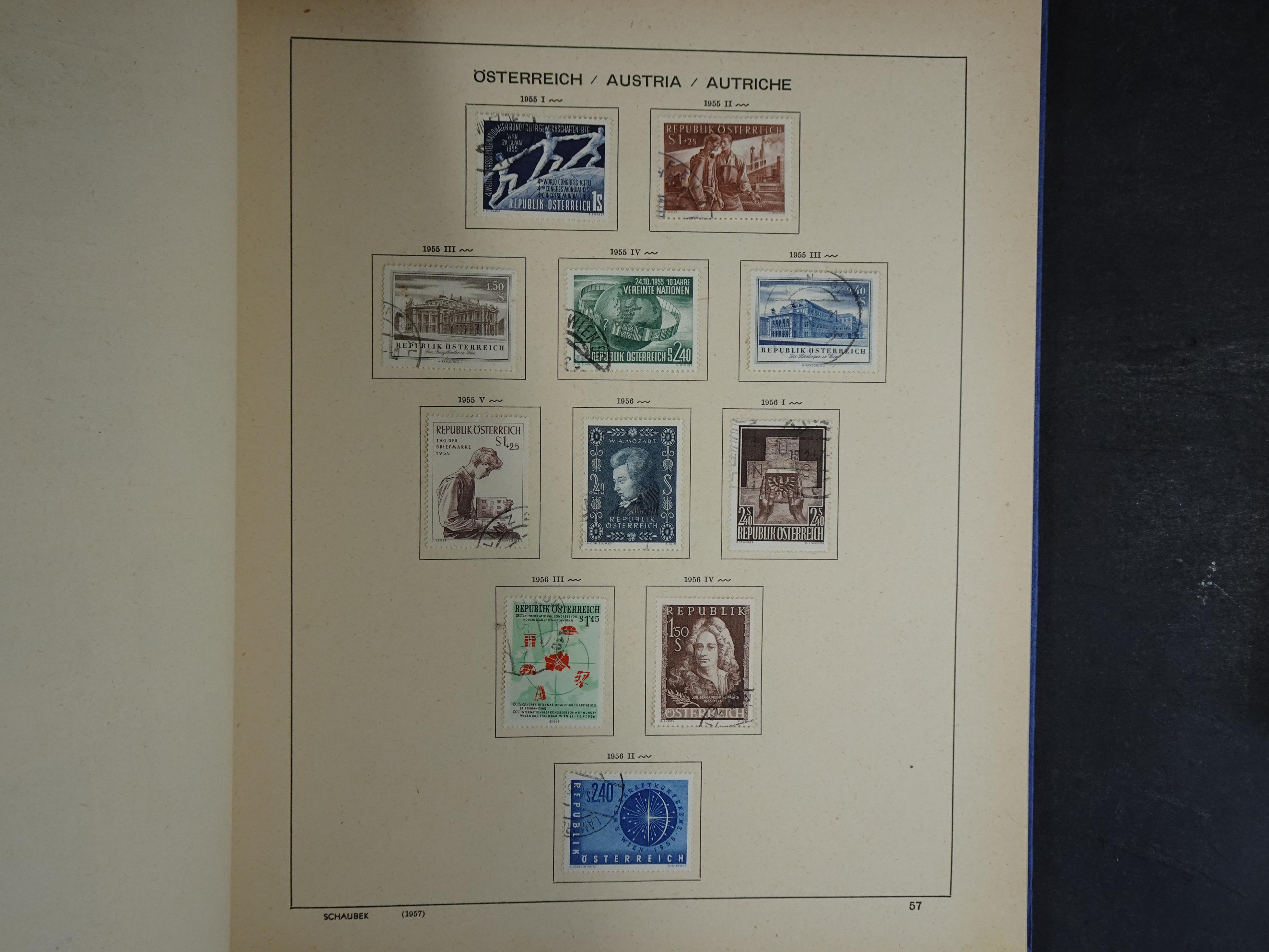 Nette verzameling in Schaubek album.
Bevat ook wat back of the book. 61