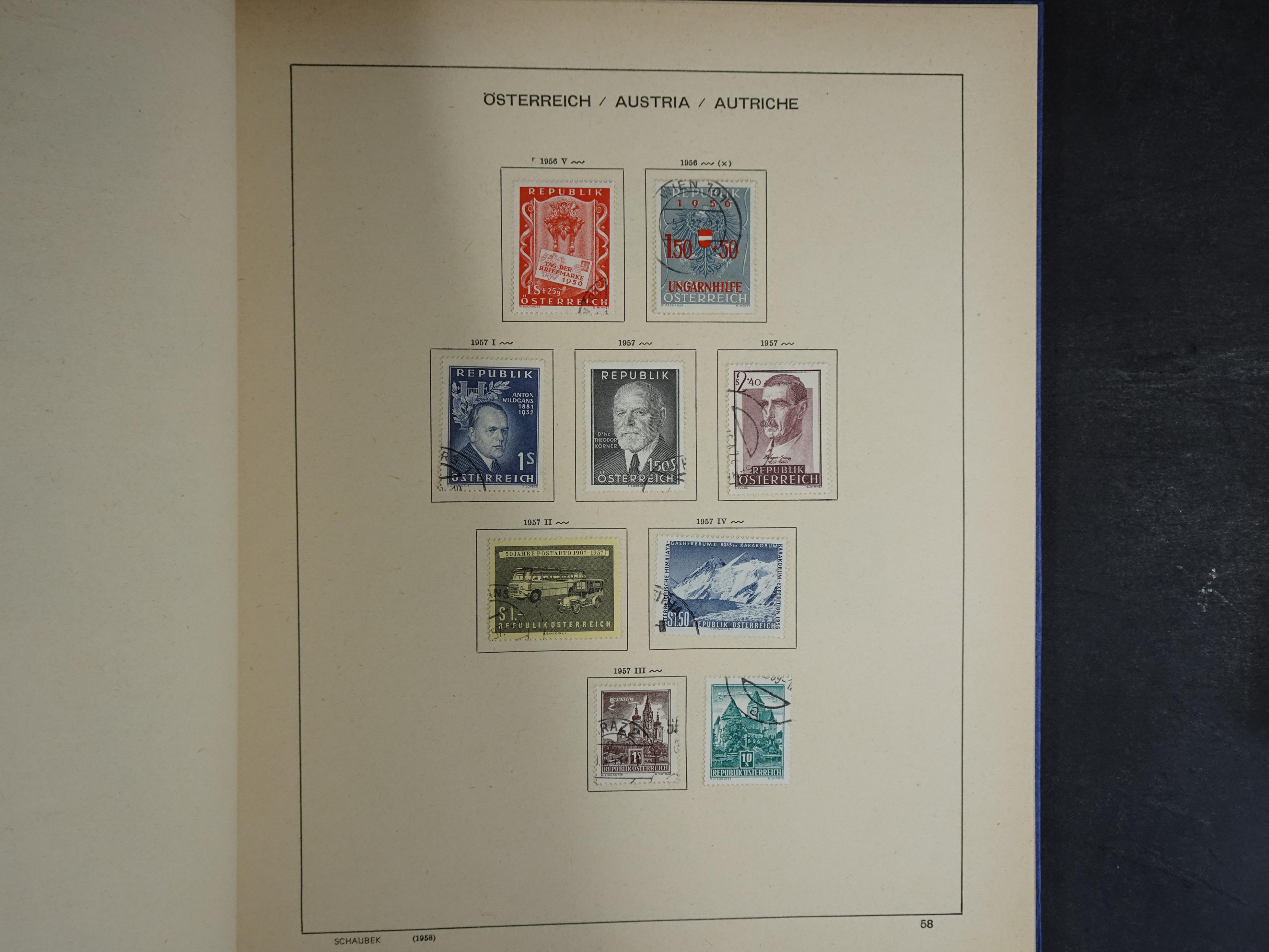 Nette verzameling in Schaubek album.
Bevat ook wat back of the book. 62